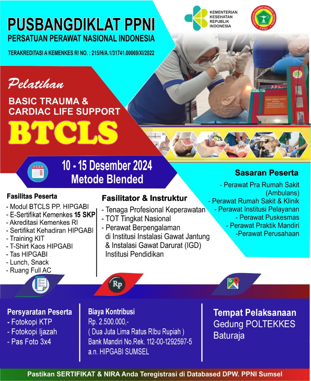 17740-Pelatihan Basic Trauma Cardiac Life Support (BTCLS) di Poltekkes Kemenkes Palembang Kampus Lahat Kelas B