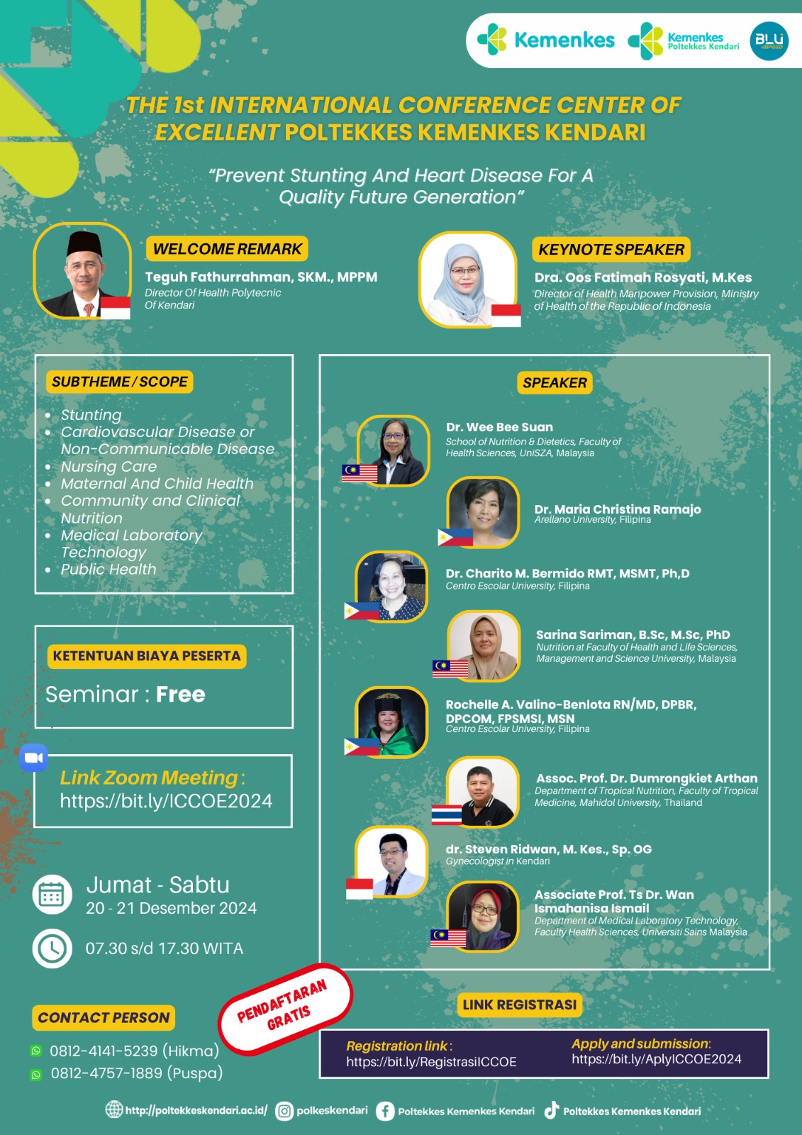 THE 1st INTERNATIONAL CONFERENCE CENTER OF EXCELLENT POLTEKKES KEMENKES KENDARI
