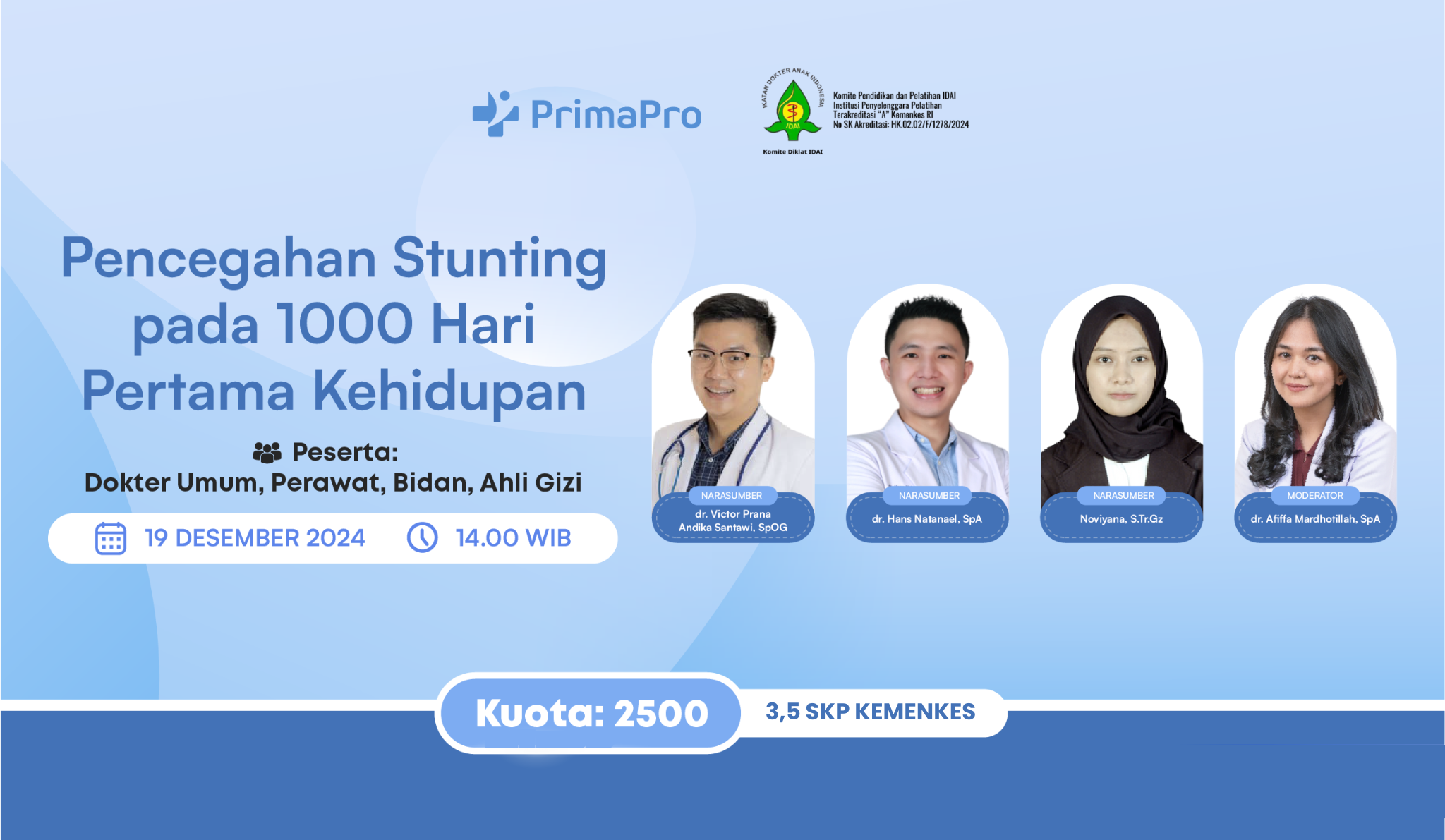 Webinar Pencegahan Stunting pada 1000 Hari Pertama Kehidupan