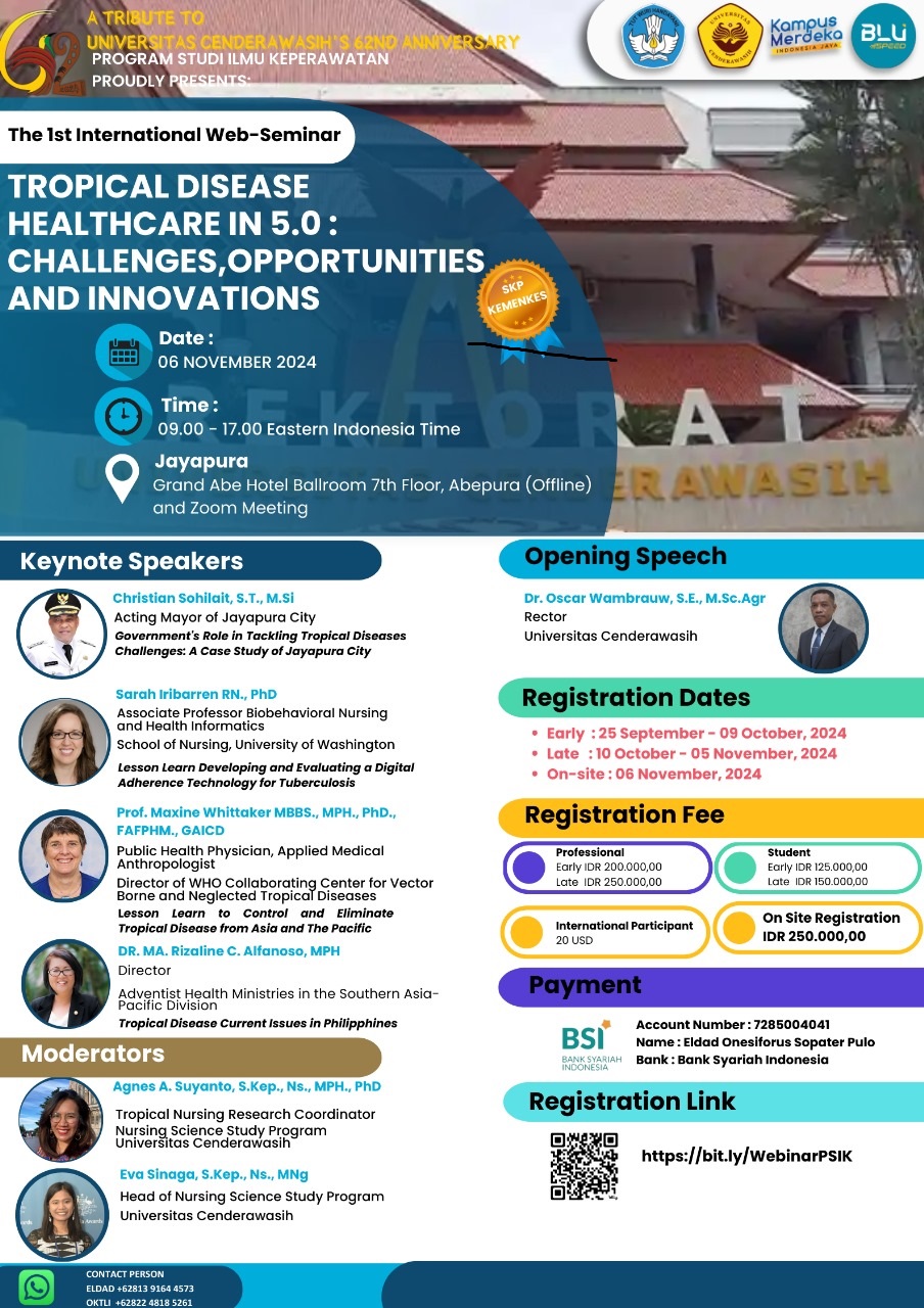 13708-Webinar Tropical Disease Healthcare in 5.0 Challenges, Opportunities and Innovations di Pusbangdiklat DPW PPNI Papua