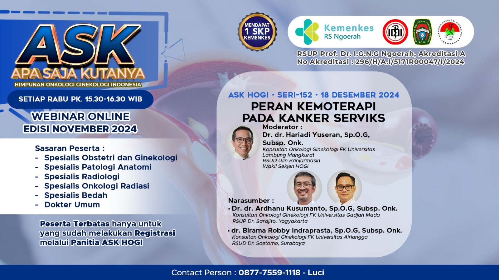 ASK HOGI Apa Saja Kutanya Himpunan Onkologi Ginekologi Indonesia Seri 152