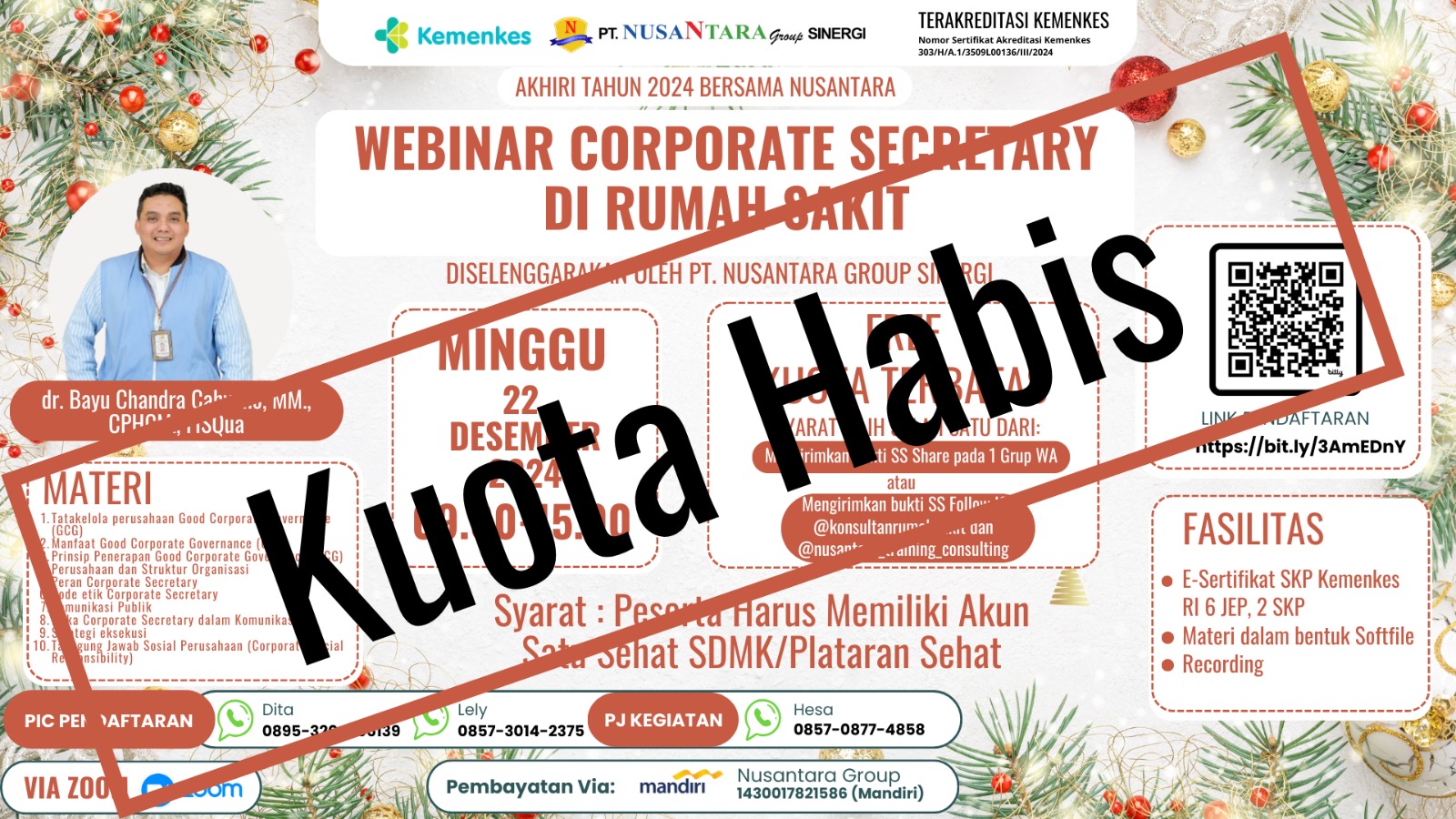 Webinar Corporate Secretary di Rumah Sakit