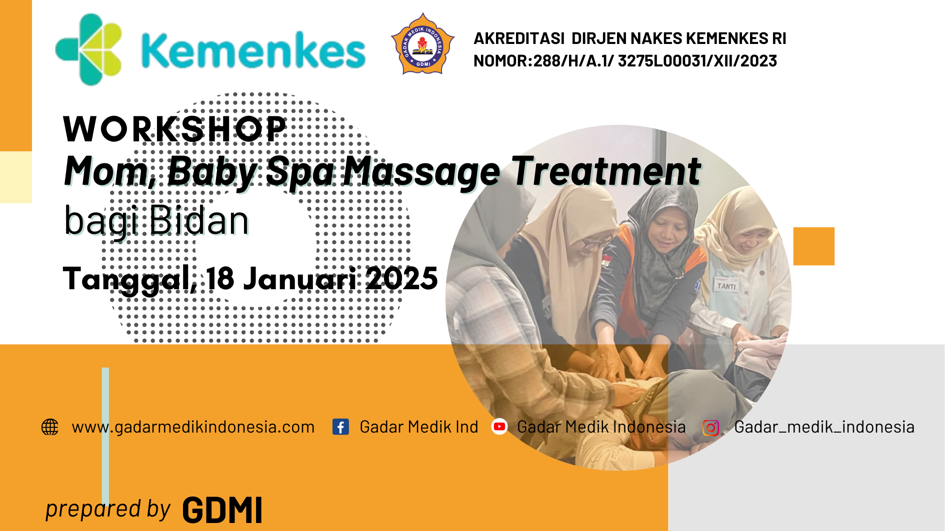 Workshop Mom, Baby Spa Massage  Treatment