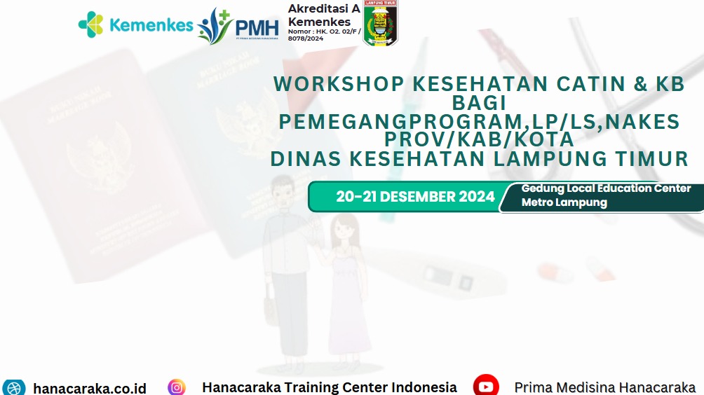 WORKSHOP KESEHATAN CATIN  KB BAGI PEMEGANG PROGRAM, LP/LS, NAKES PROV/KAB/KOTA DINAS KESEHATAN LAMPUNG TIMUR