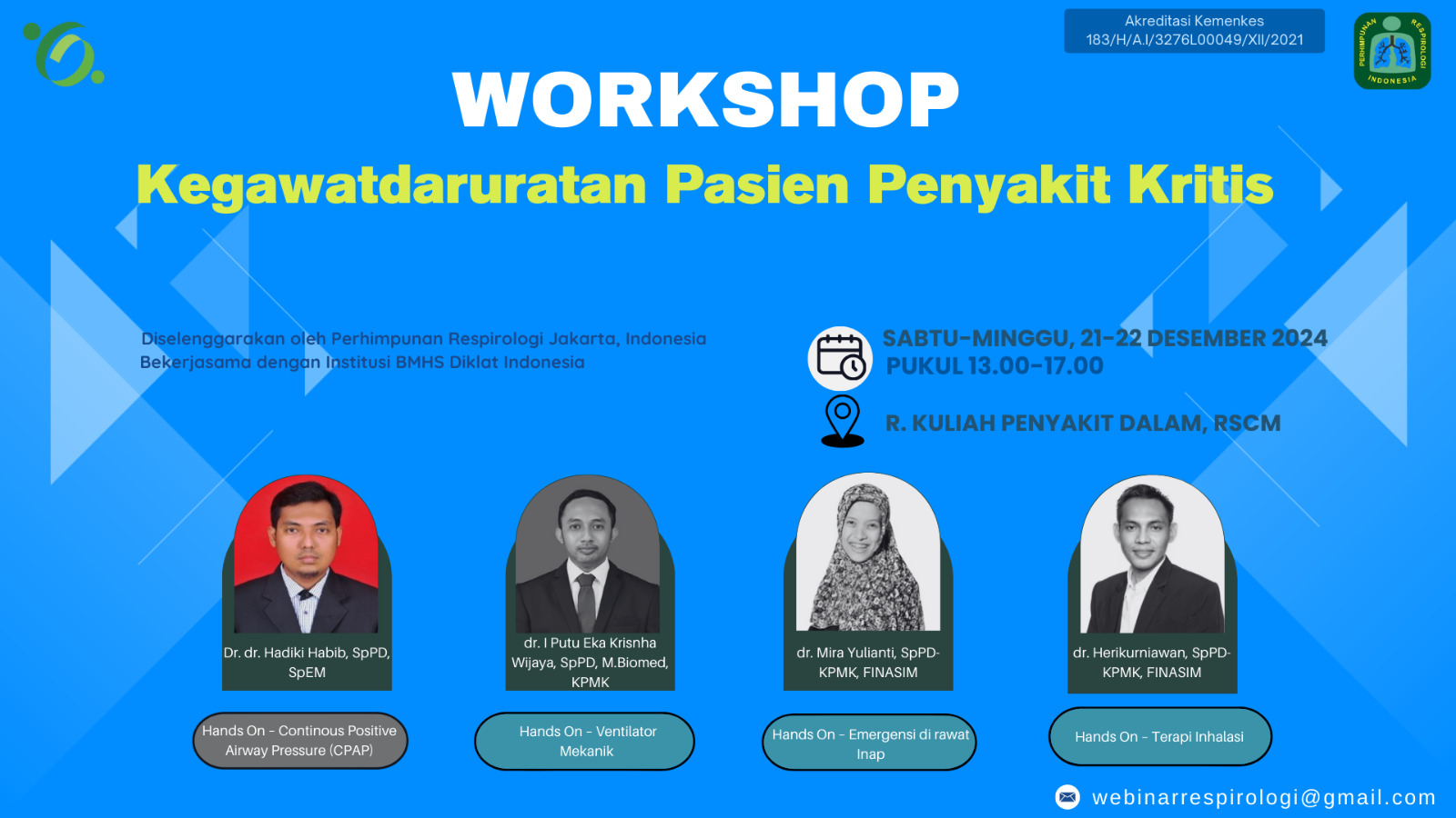 Workshop BDI - PERPARI -  Kegawat Daruratan pada Pasien Penyakit Kritis