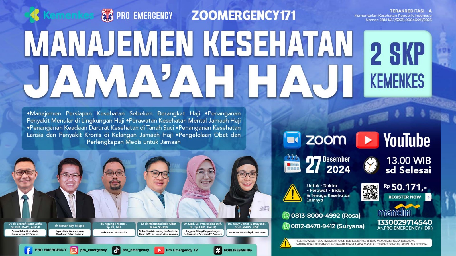 Webinar Manajemen Kesehatan Jamaah Haji