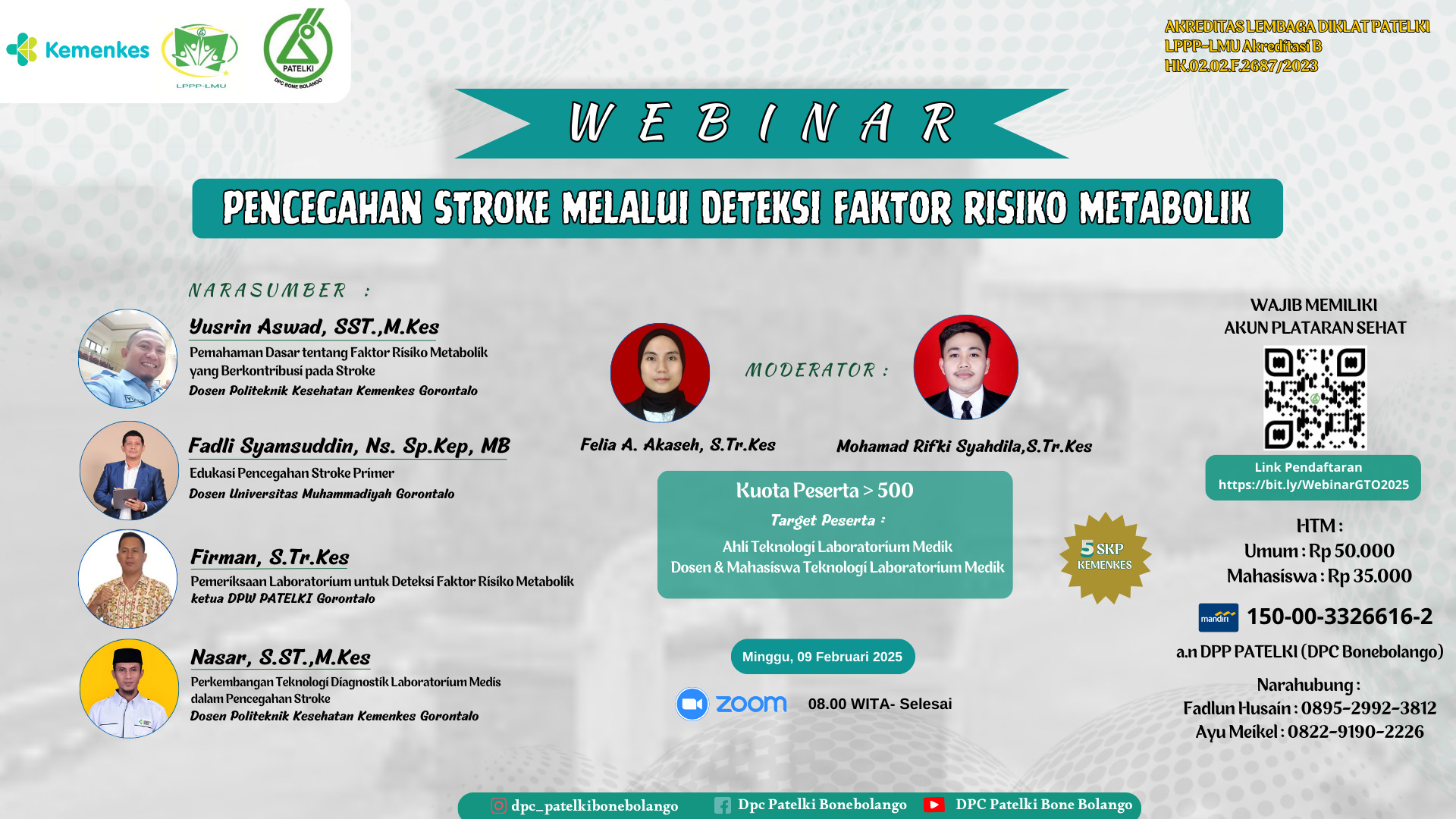 Webinar Pencegahan Stroke Melalui Deteksi Faktor Risiko Metabolik_DPC Bone Bolango Gorontalo