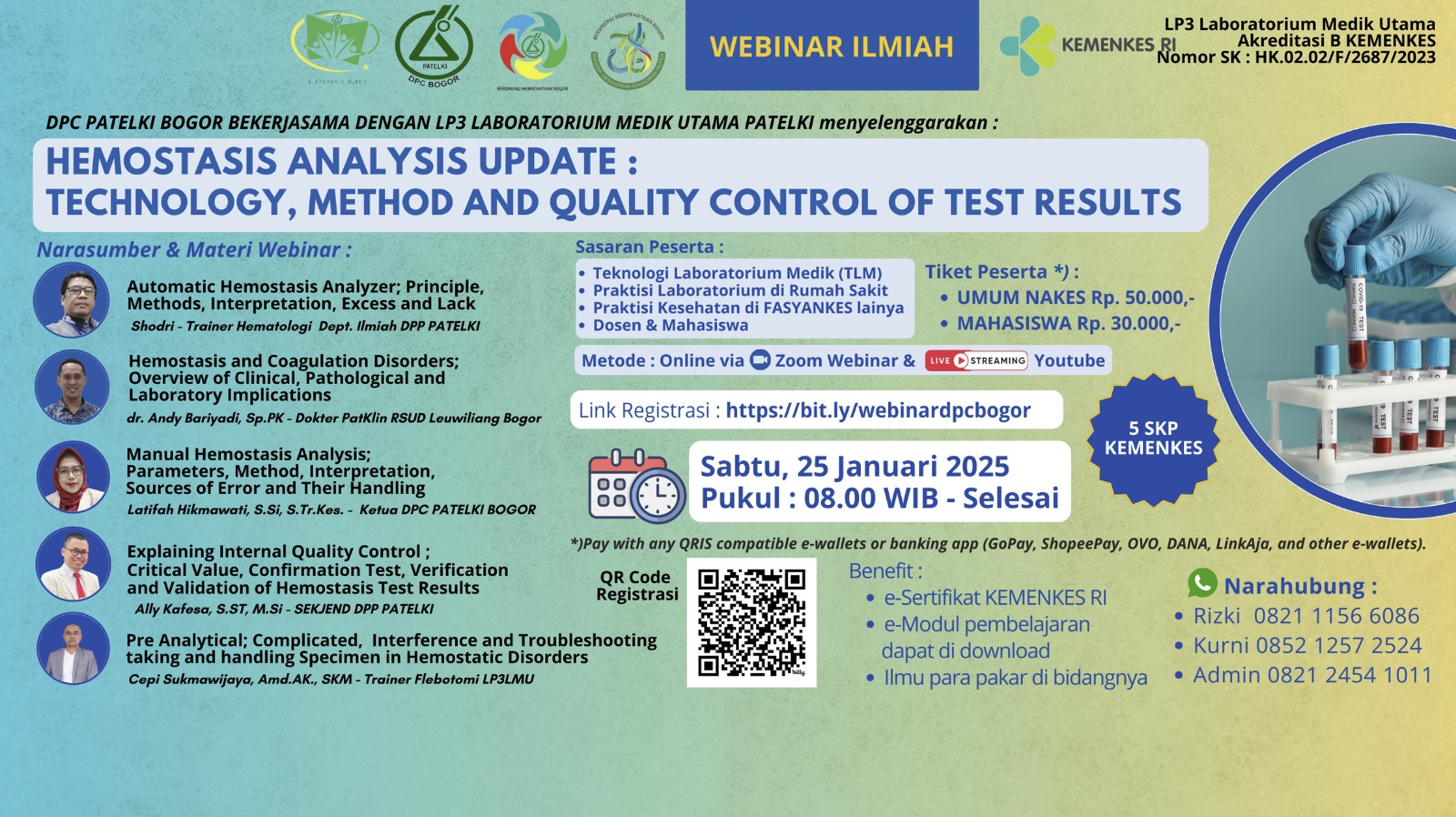 Webinar Hemostasis Analysis Update - Technology, Method and Quality Control of Test Results_DPC PATELKI Kabupaten Bogor