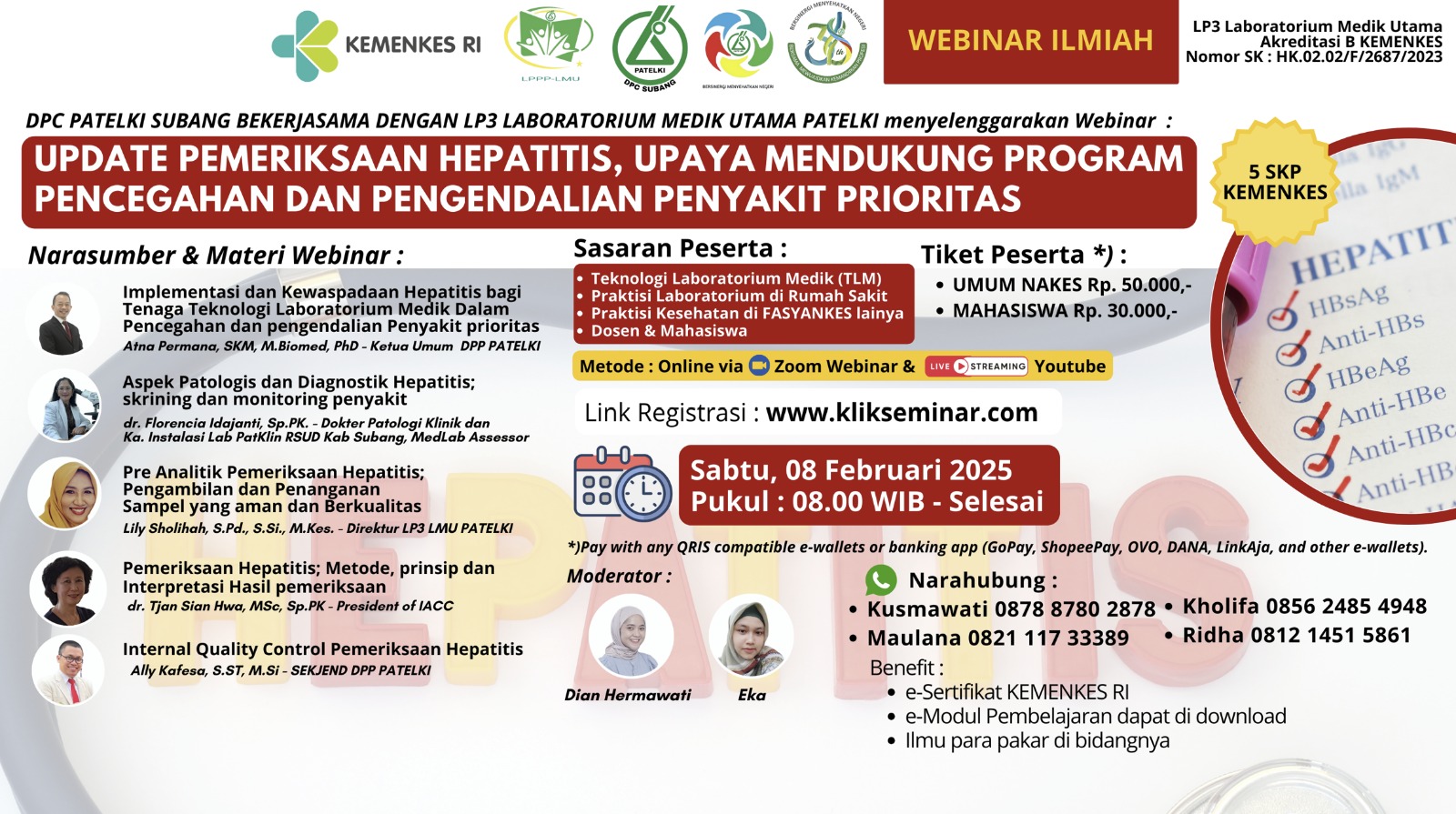 Webinar Update Pemeriksaan Hepatitis, Upaya Mendukung Program Pencegahan dan Pengendalian Penyakit Prioritas_DPC PATELKI Subang