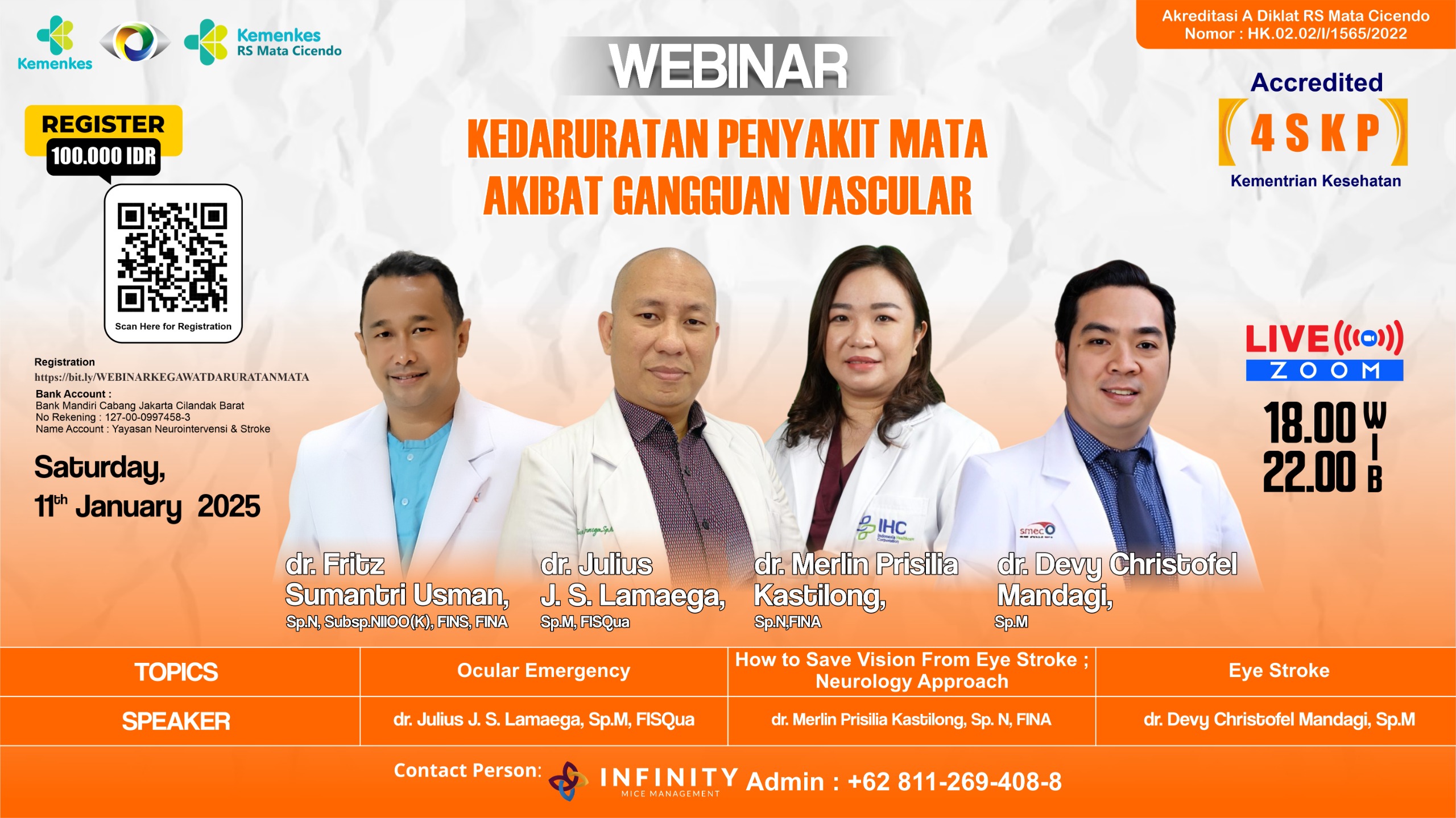 Webinar Kedaruratan Penyakit Mata Akibat Gangguan Vascular