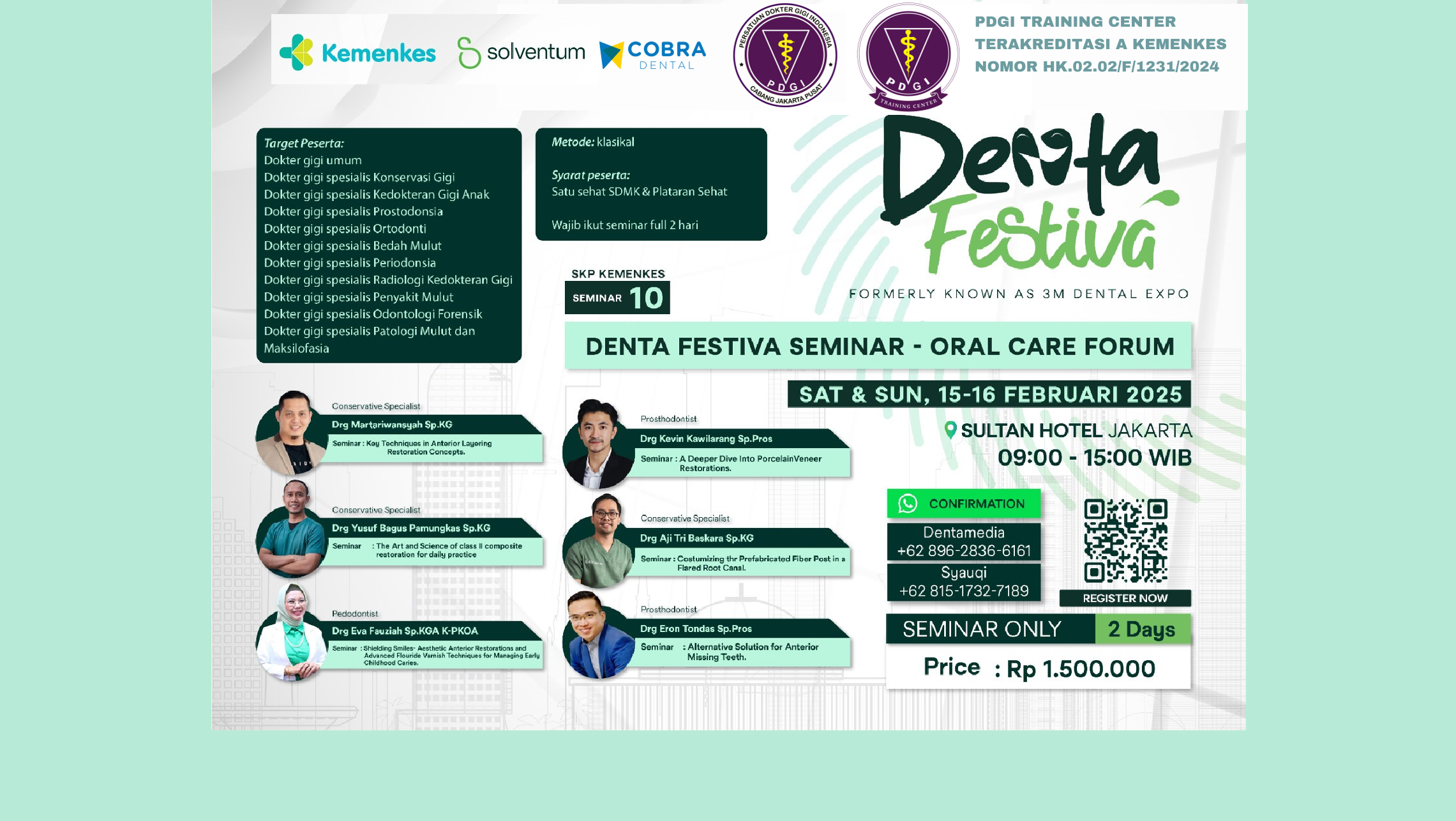 Denta Festiva Seminar - Oral Care Forum