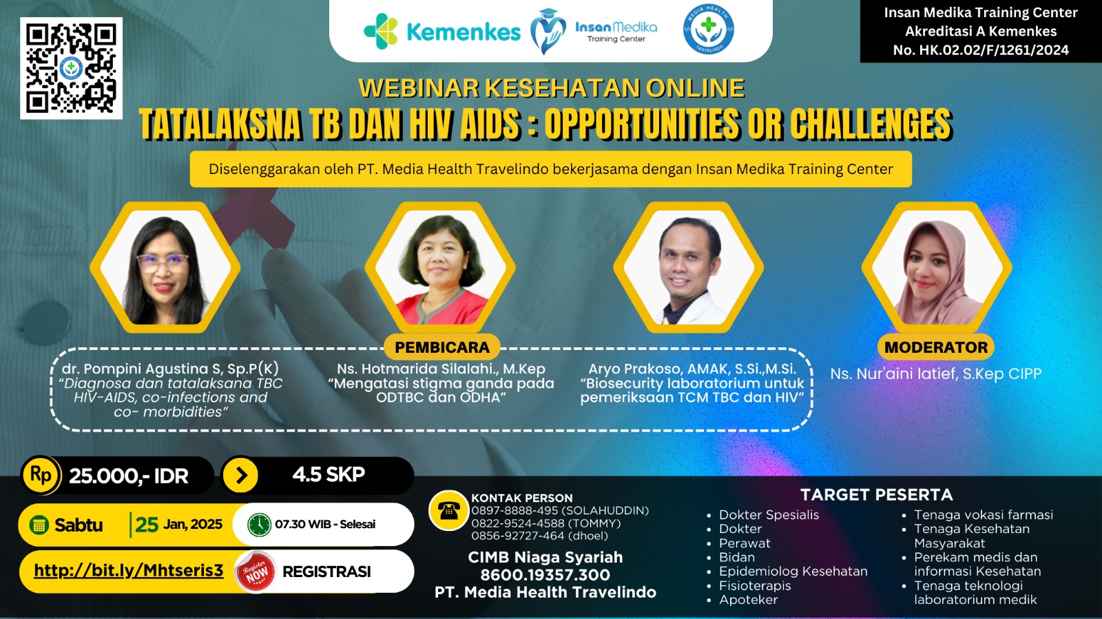 Webinar Tatalaksana TB Dan HIV AIDS - Opportunities Or Challenges