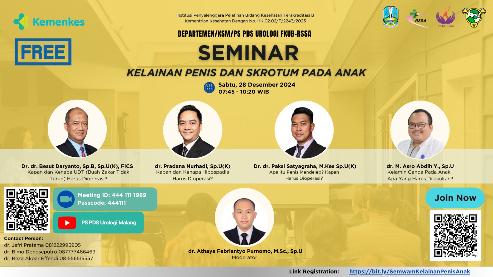 Seminar Kelainan Penis pada Anak, Kapan dan Kenapa Harus Dioperasi