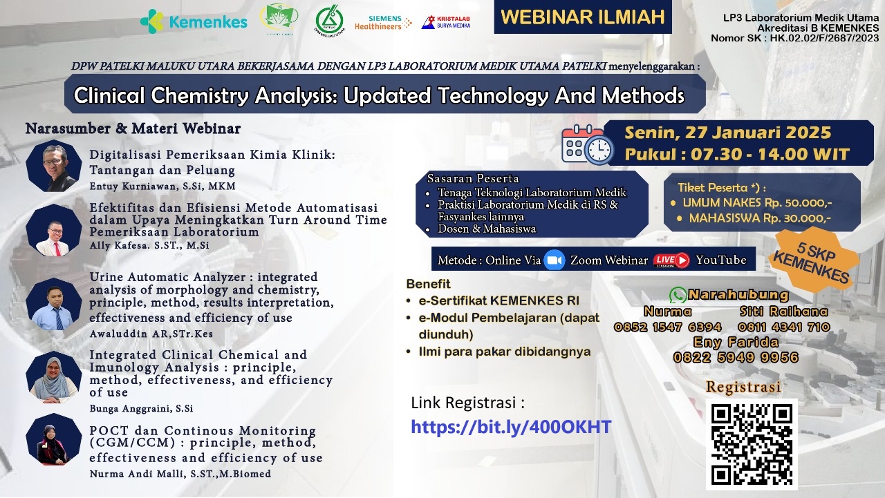Webinar Clinical Chemistry Analysis  Updated Technology And Methods_DPW Maluku Utara
