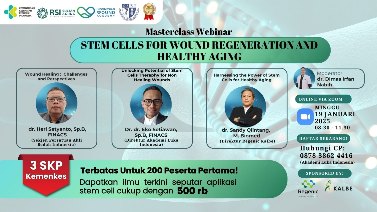 Webinar Stem Cells for Wound Regeneration and Healthy Aging
