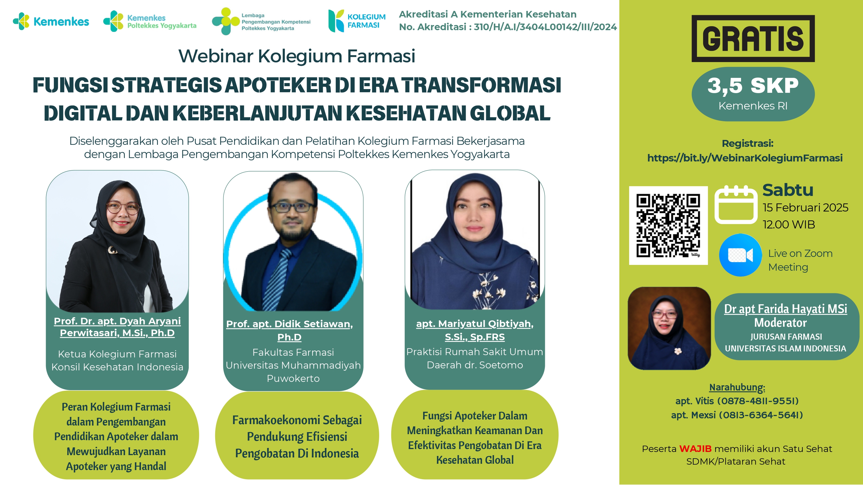 Webinar Fungsi Strategis Apoteker di Era Transformasi Digital dan Keberlanjutan Kesehatan Global