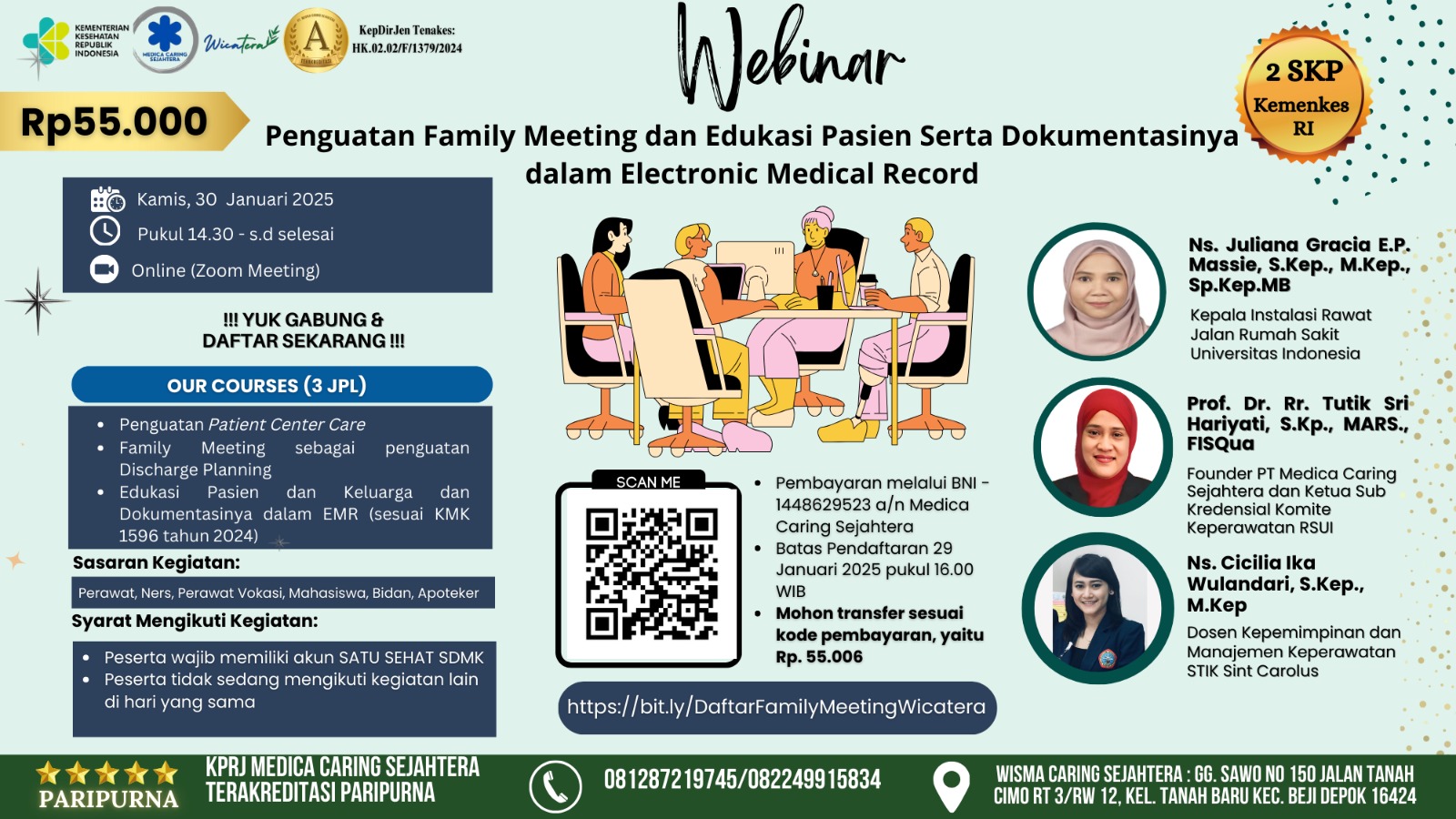 Webinar Penguatan Family Meeting dan Edukasi Pasien serta Dokumentasinya dalam Elektronik Medical Record