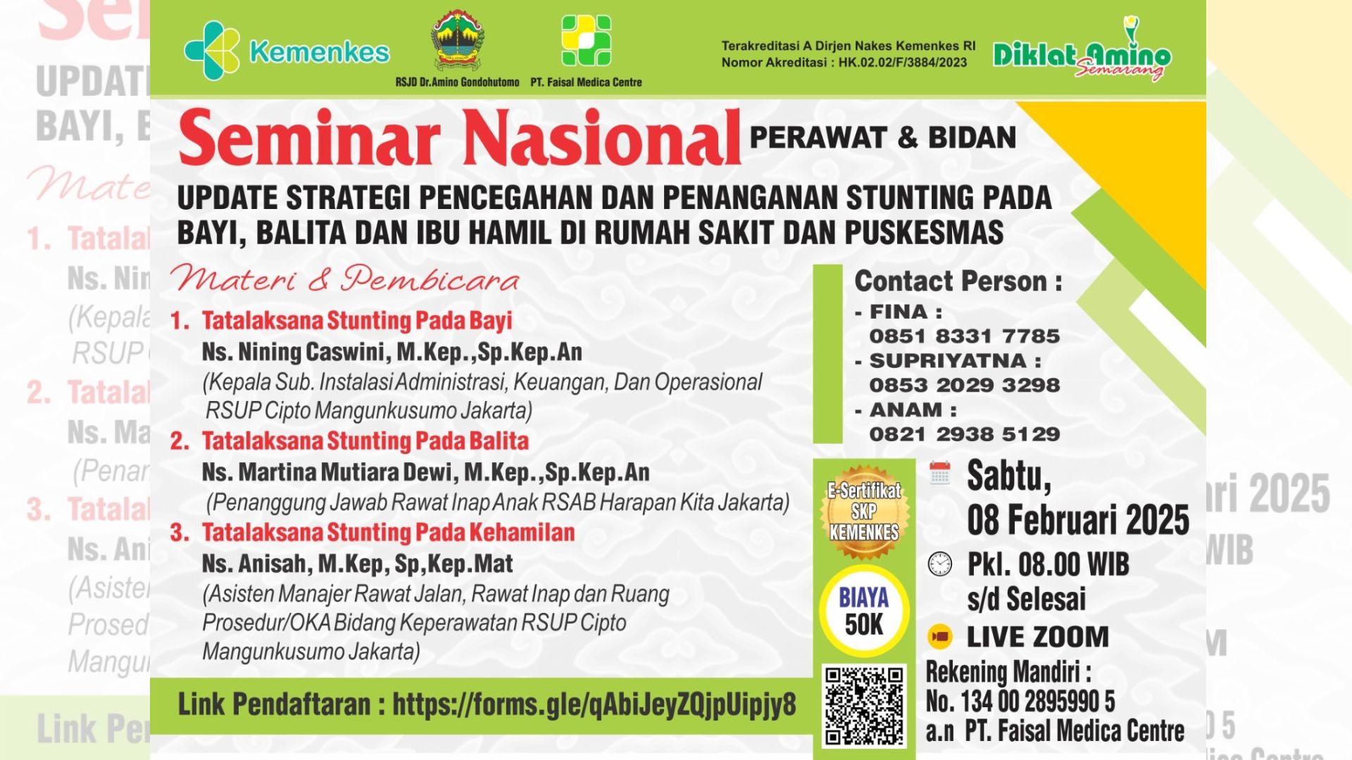 SEMINAR NASIONAL - UPDATE STRATEGI PENCEGAHAN DAN PENANGANAN STUNTING PADA BAYI, BALITA DAN IBU HAMIL DI RUMAH SAKIT DAN PUSKESMAS