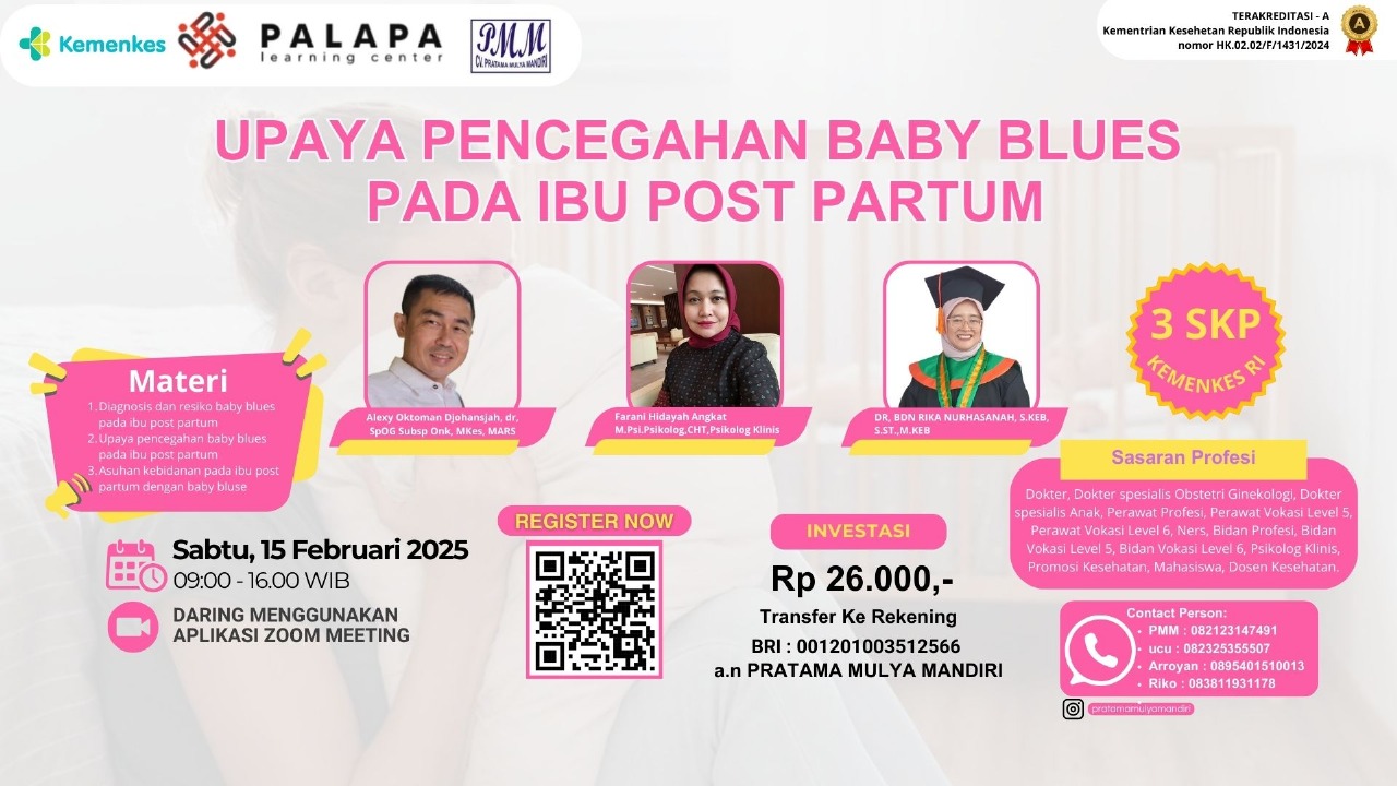 WEBINAR UPAYA PENCEGAHAN BABY BLUES PADA IBU POST PARTUM