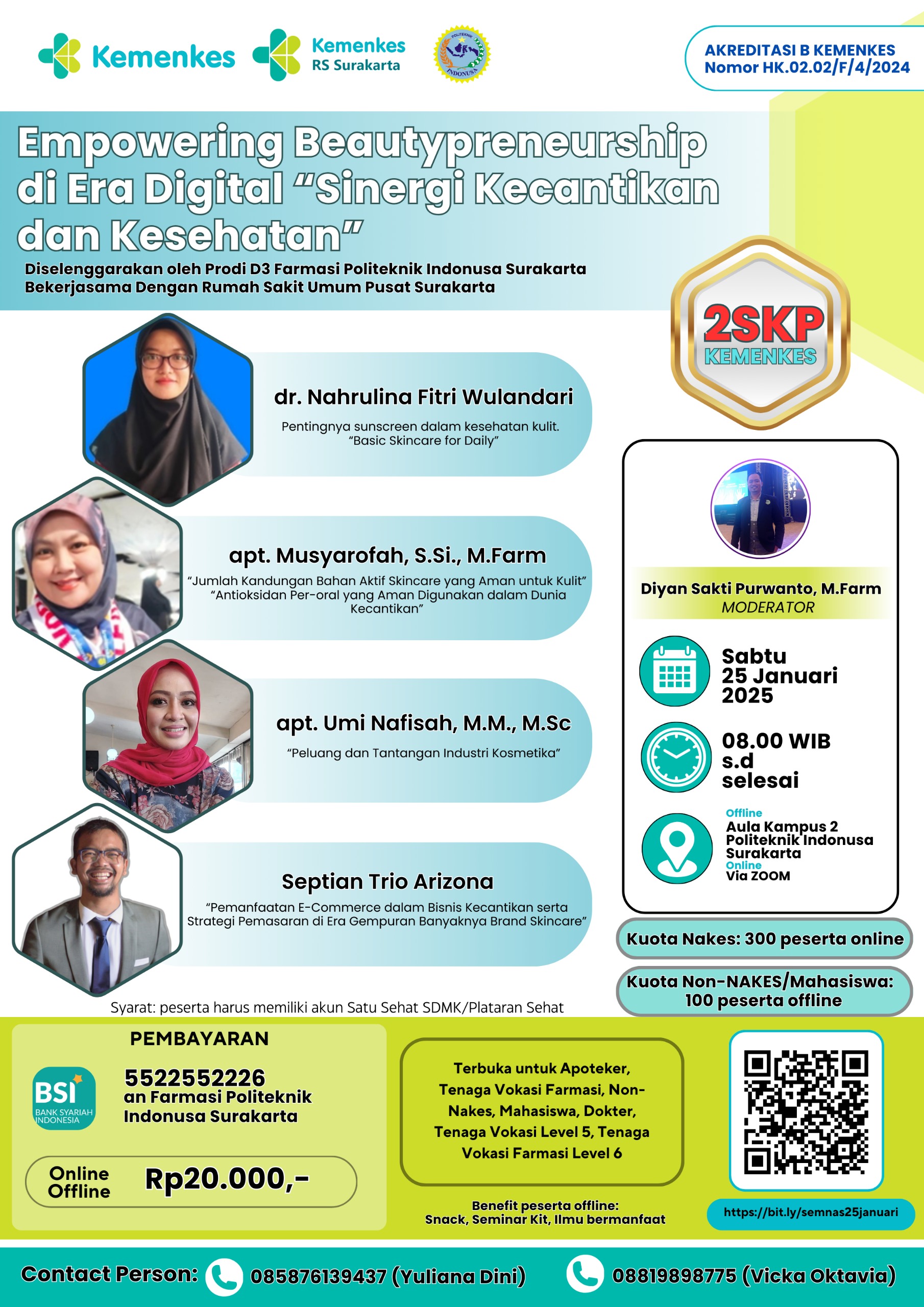  Seminar Empowering Beautypreneurship di Era Digital dengan tema Sinergi Kecantikan dan Kesehatan