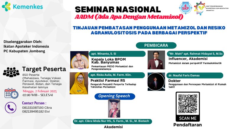 Webinar Tinjauan Pembatasan Penggunaan Metamizol dan Resiko Agranulositosis pada Berbagai Perspektif