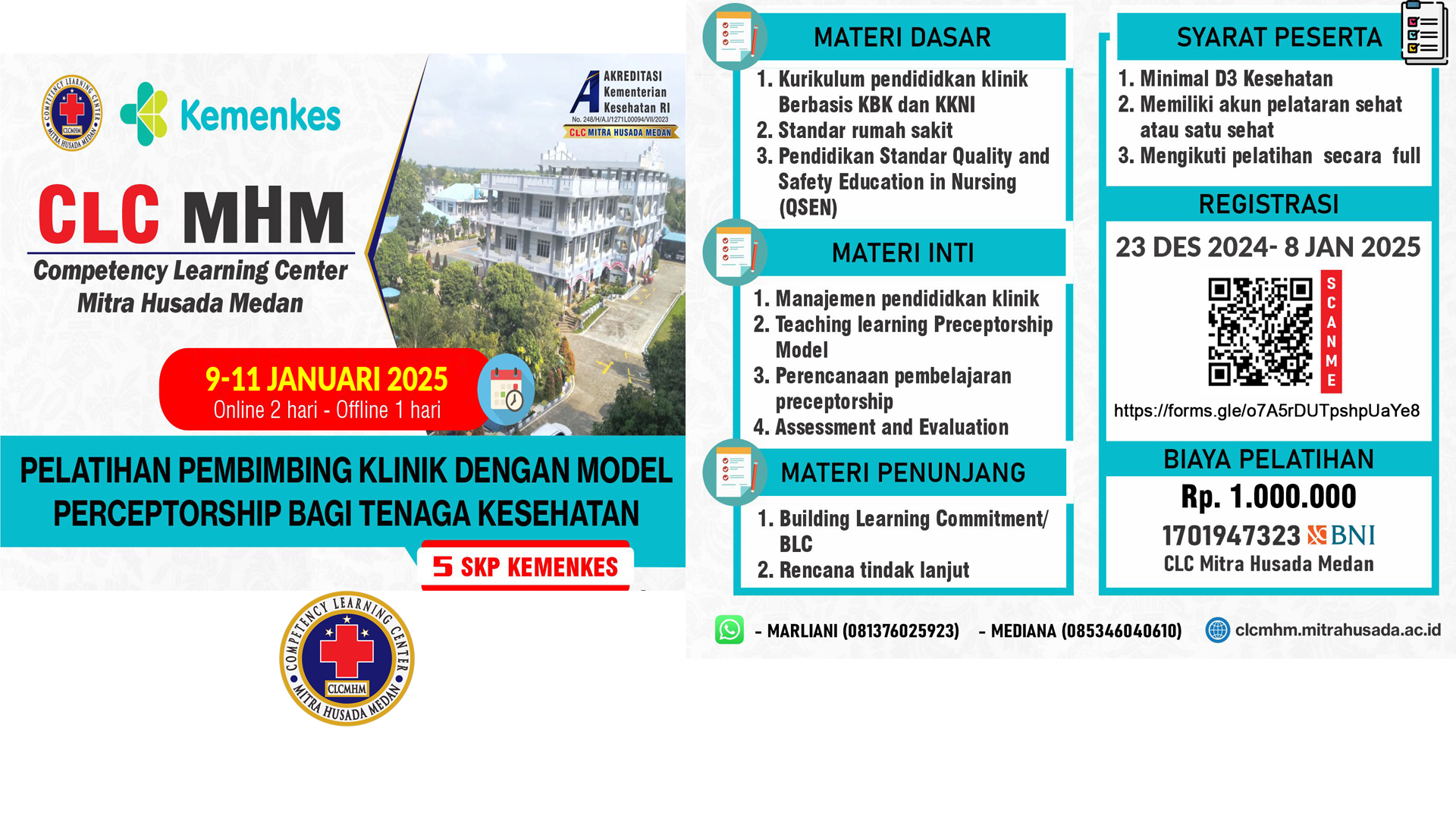 Pelatihan Pembimbing Klinik dengan Model Perceptorship bagi Tenaga Kesehatan Angkatan 19
