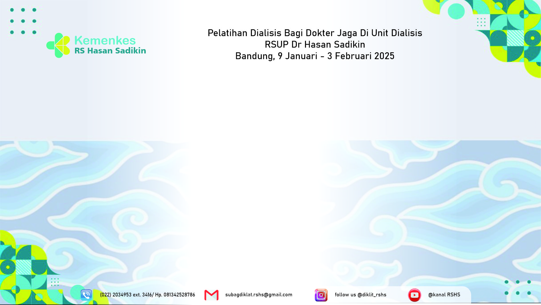 Pelatihan Dialisis Bagi Dokter Jaga Di Unit Dialisis
