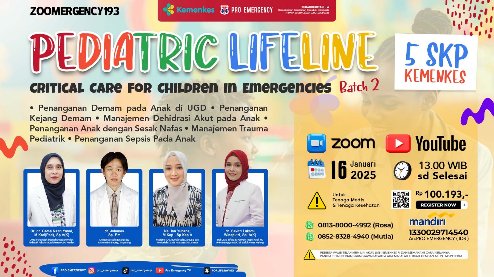 Webinar Pediatric LifeLine Critical Care for Children in Emergencies