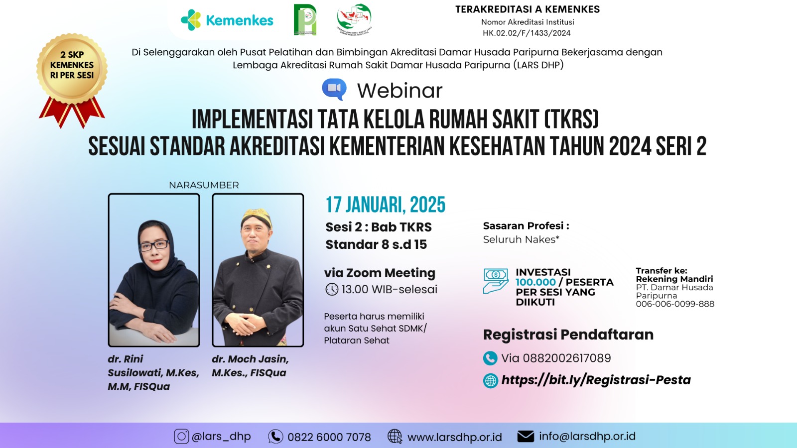 Implementasi Tata Kelola Rumah Sakit (TKRS) sesuai Standar Akreditasi Kementerian Kesehatan Tahun 2024 Seri 2