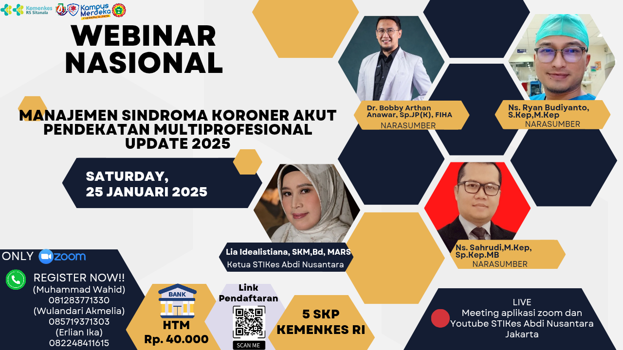 Webinar Manajemen Sindroma Koroner Akut, Pendekatan Multiprofesional Update 2025