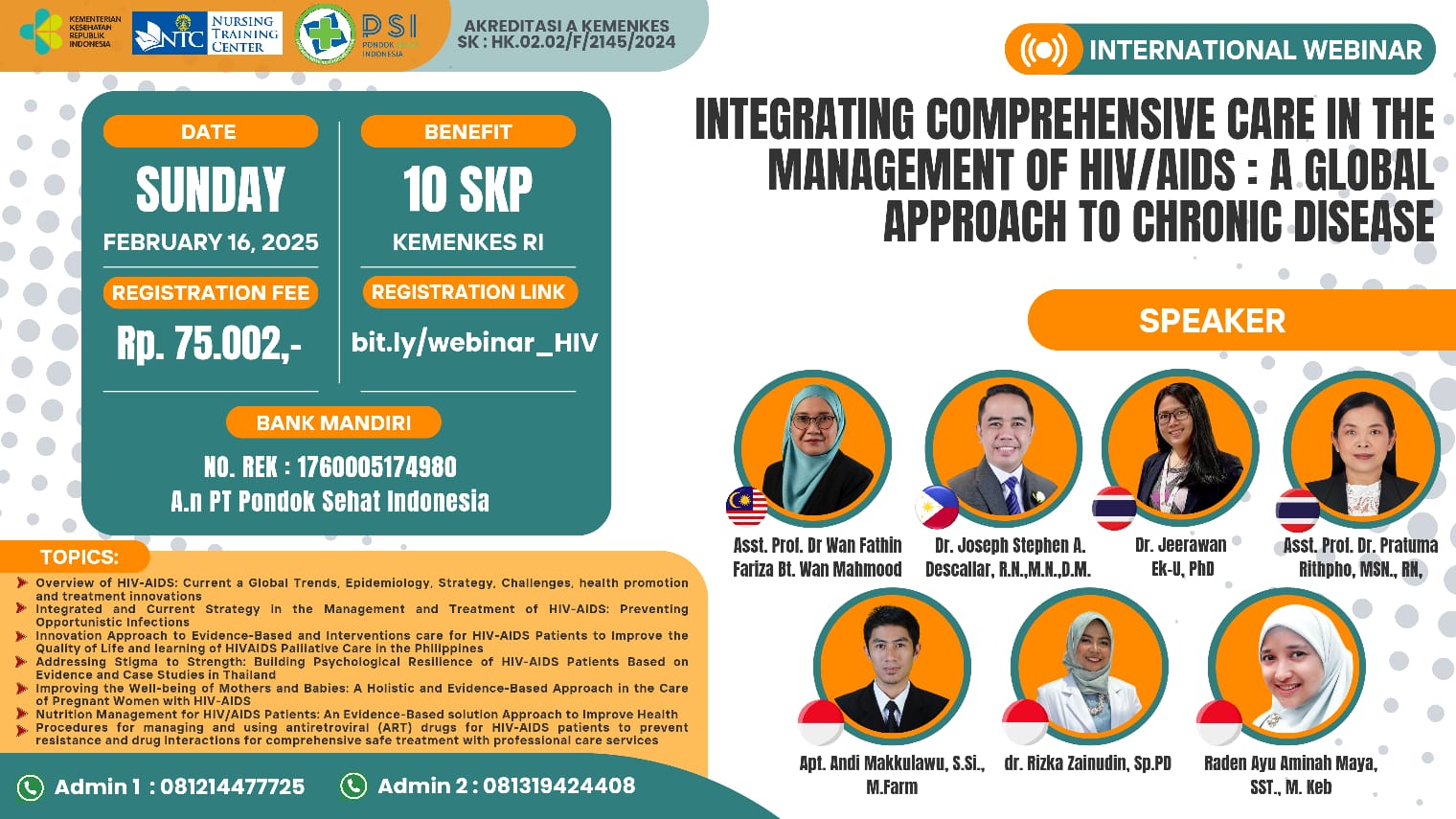 Integrating Comprehensive Care in the Management of HIV/AIDS A Global Approach to Chronic Disease