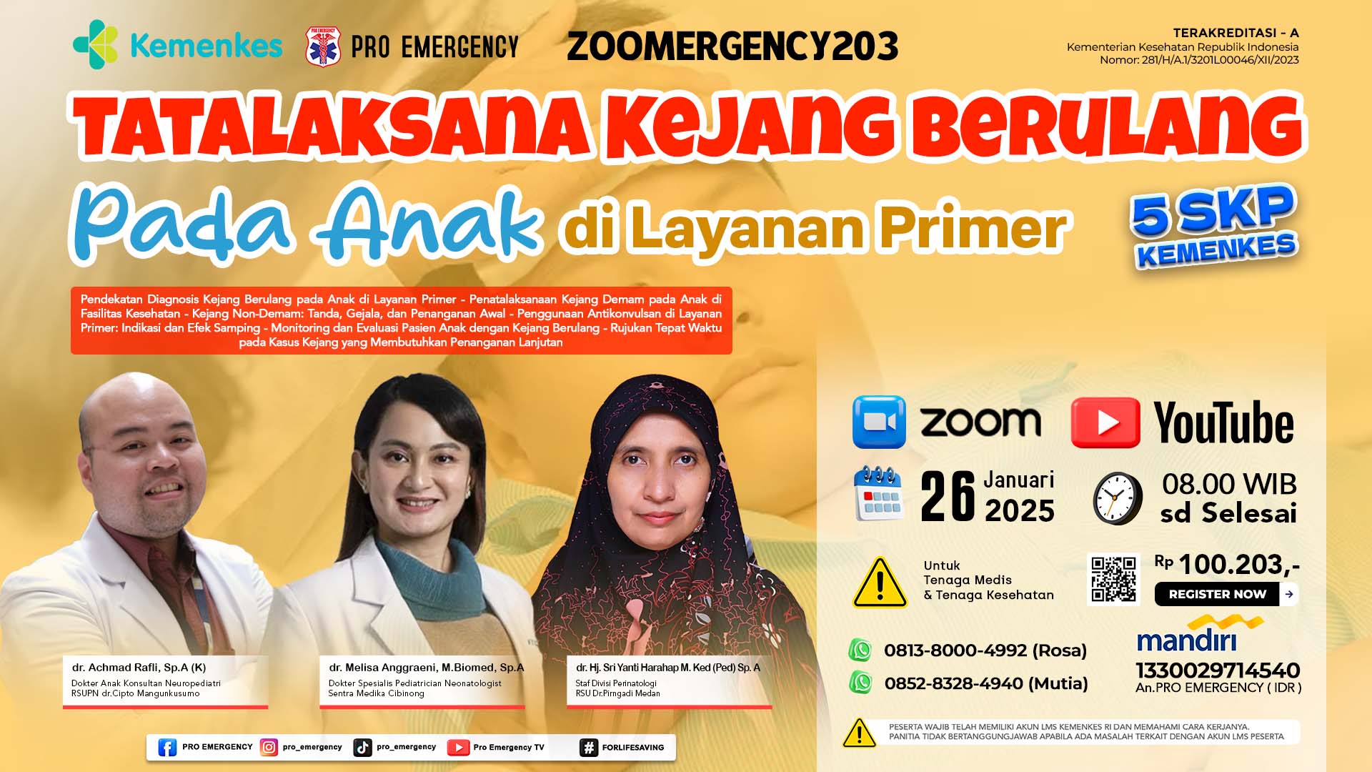 Webinar Tatalaksana Kejang Berulang Pada Anak di Layanan Primer