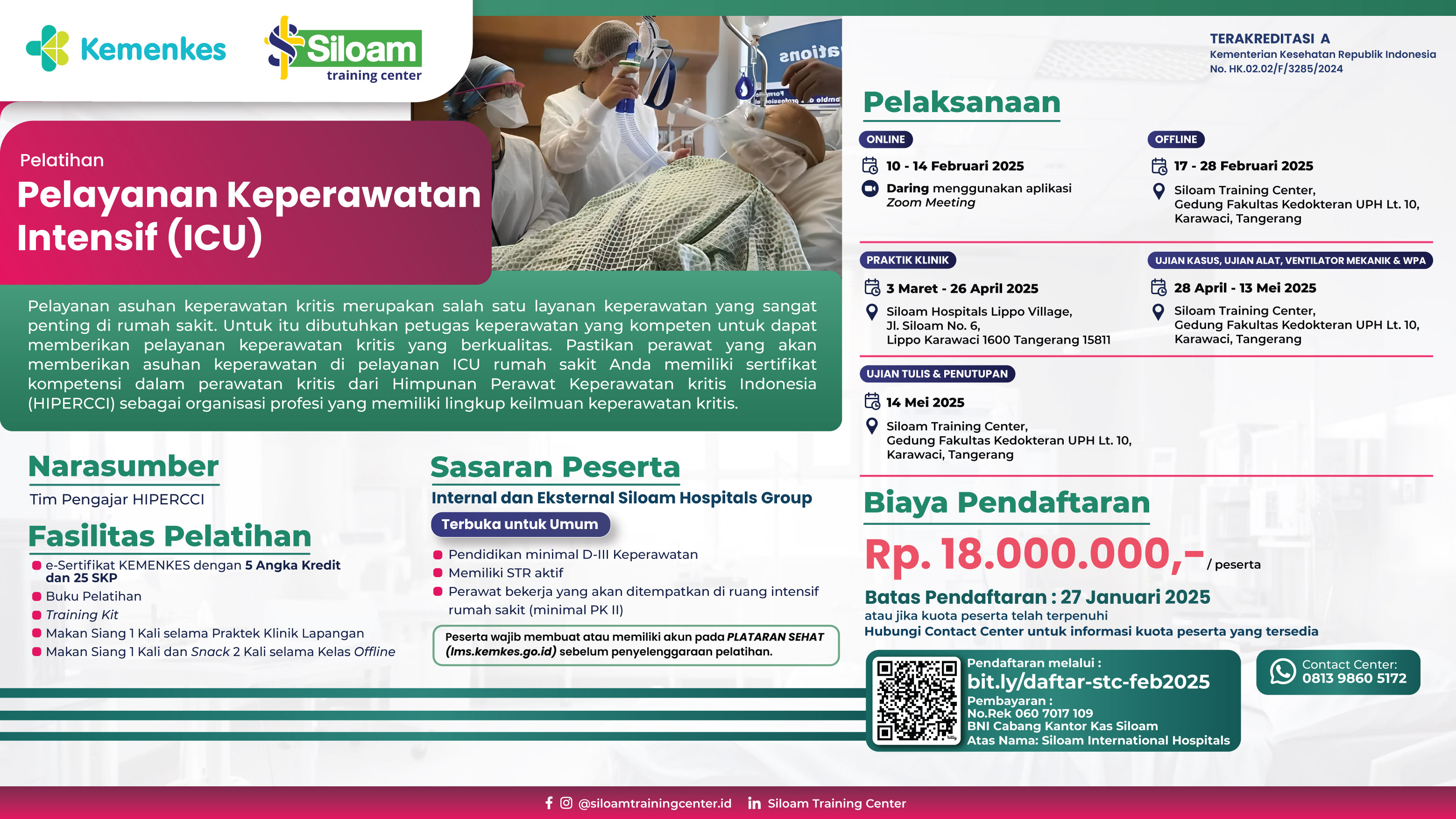 Pelatihan Pelayanan Keperawatan Intensif (ICU)