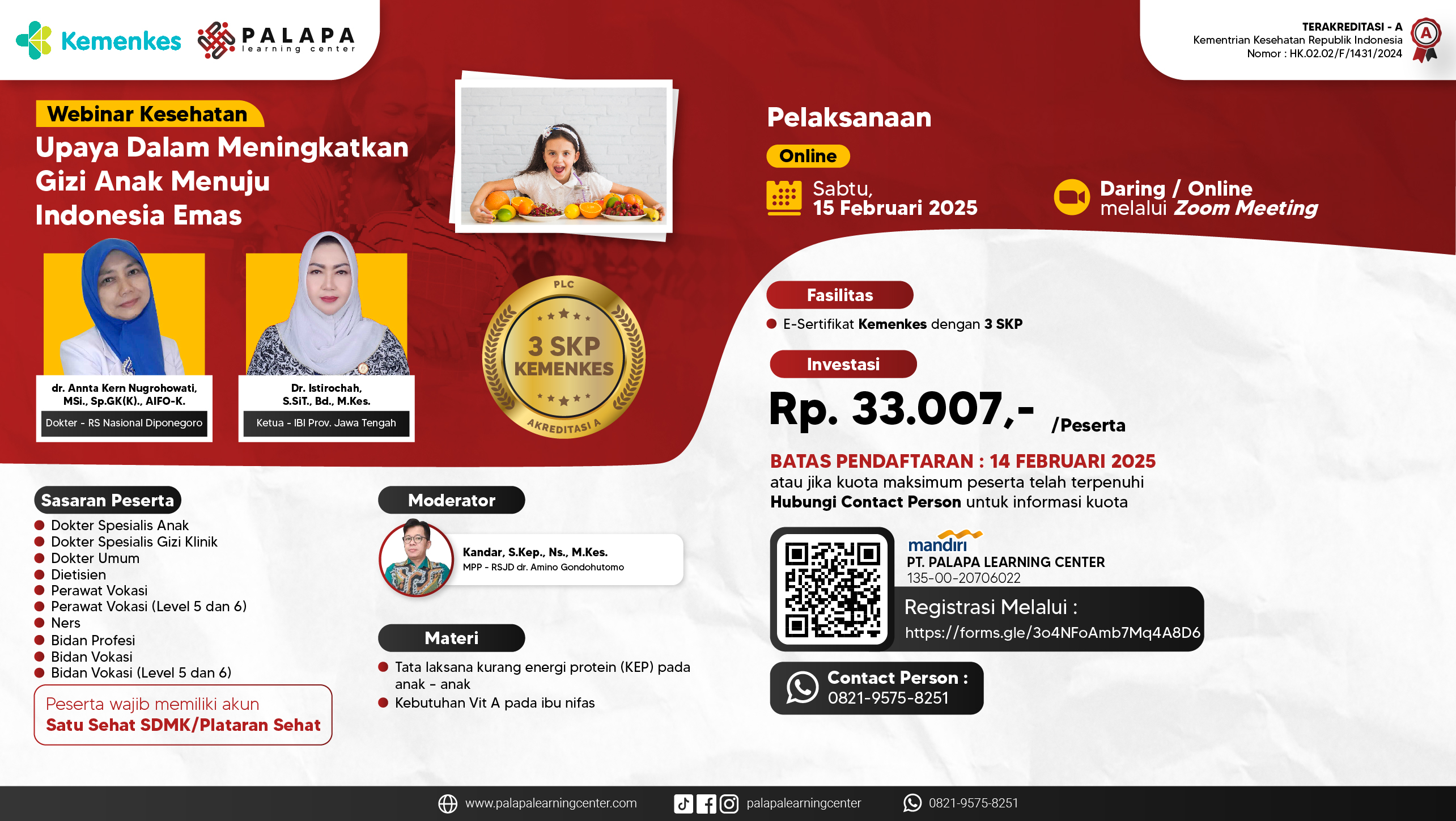 WEBINAR UPAYA DALAM MENINGKATKAN GIZI ANAK ANAK MENUJU INDONESIA EMAS