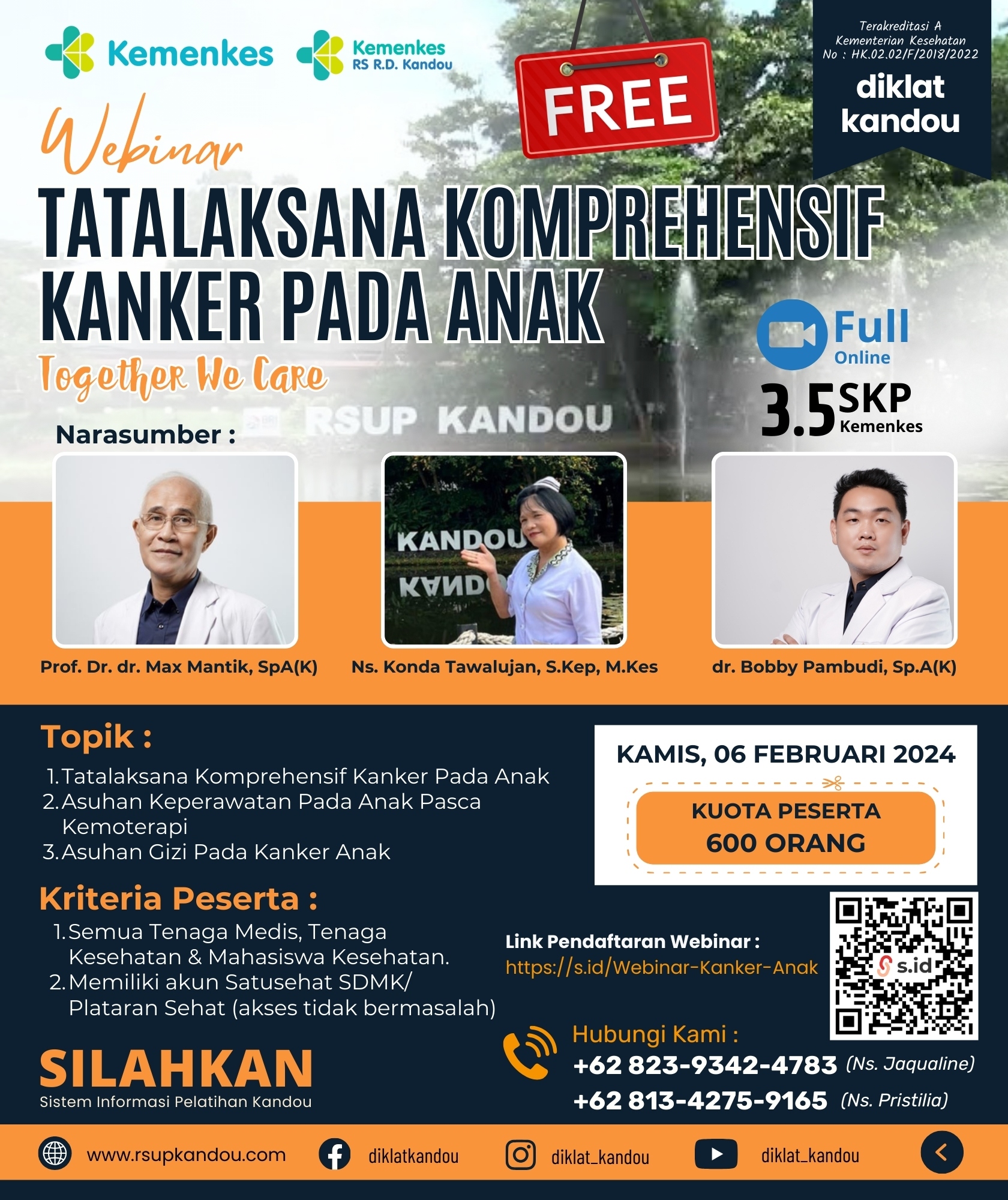 TATALAKSANA KOMPREHENSIF KANKER PADA ANAK, TOGETHER WE CARE