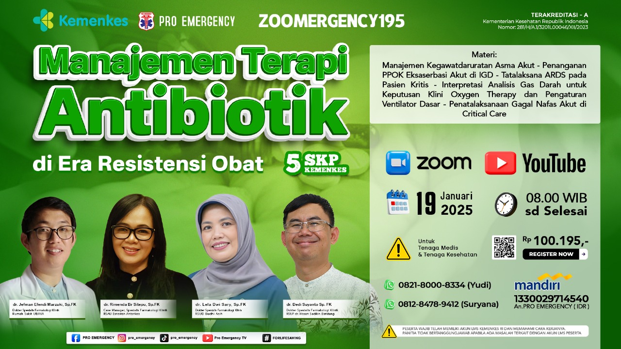 Webinar Manajemen Terapi Antibiotik di Era Resistensi Obat