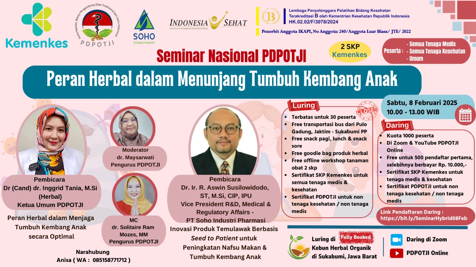 Seminar Nasional PDPOTJI - Peran Herbal dalam Menunjang Tumbuh Kembang Anak secara Optimal