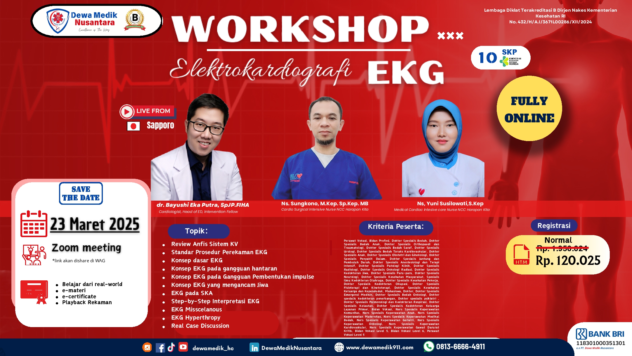 Workshop Elektrokardiografi (EKG) Online