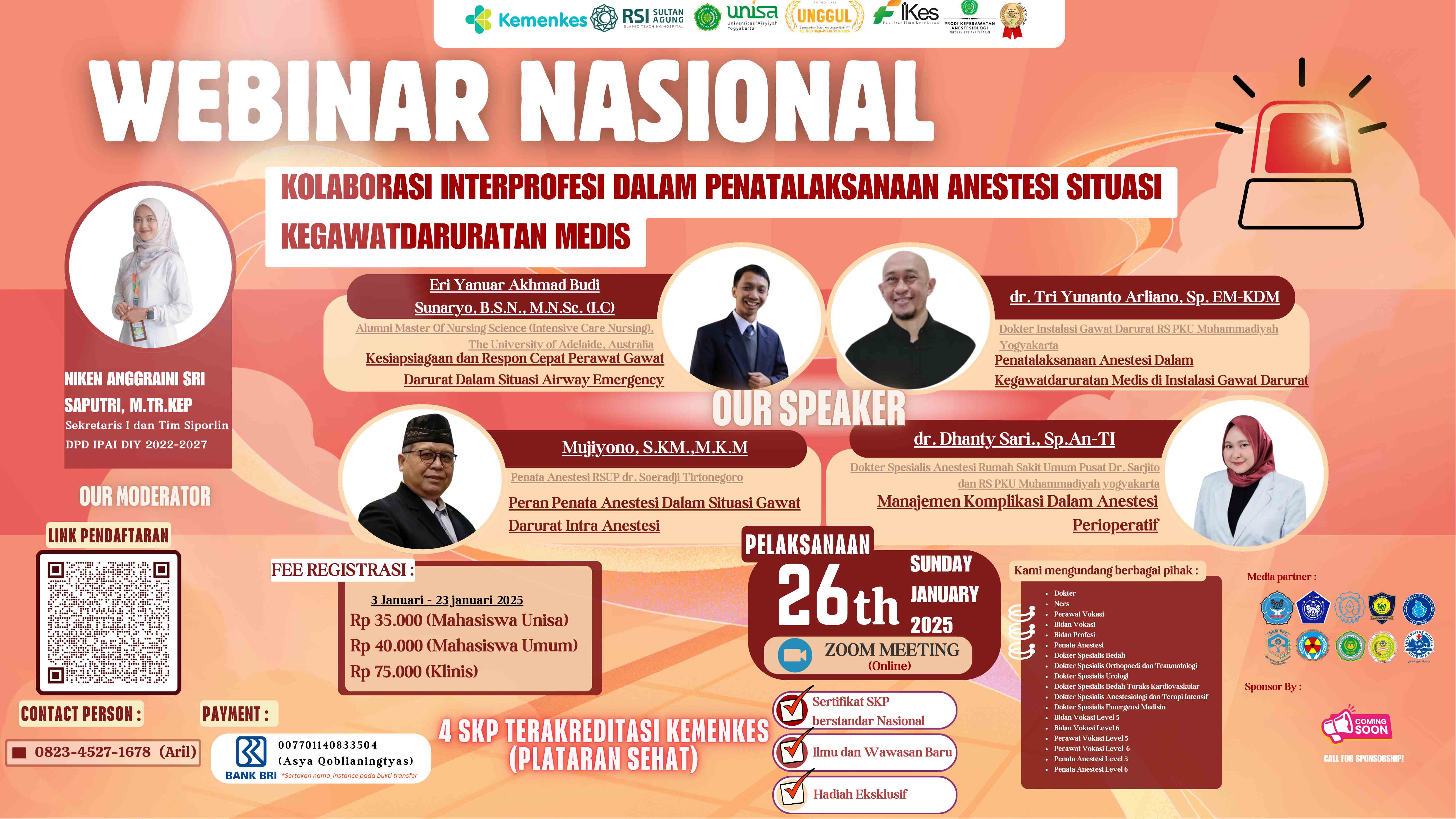 Webinar Nasional Keperawatan Anestesiologi Interprofessional Collaboration In Medical Anesthesia Emergencies