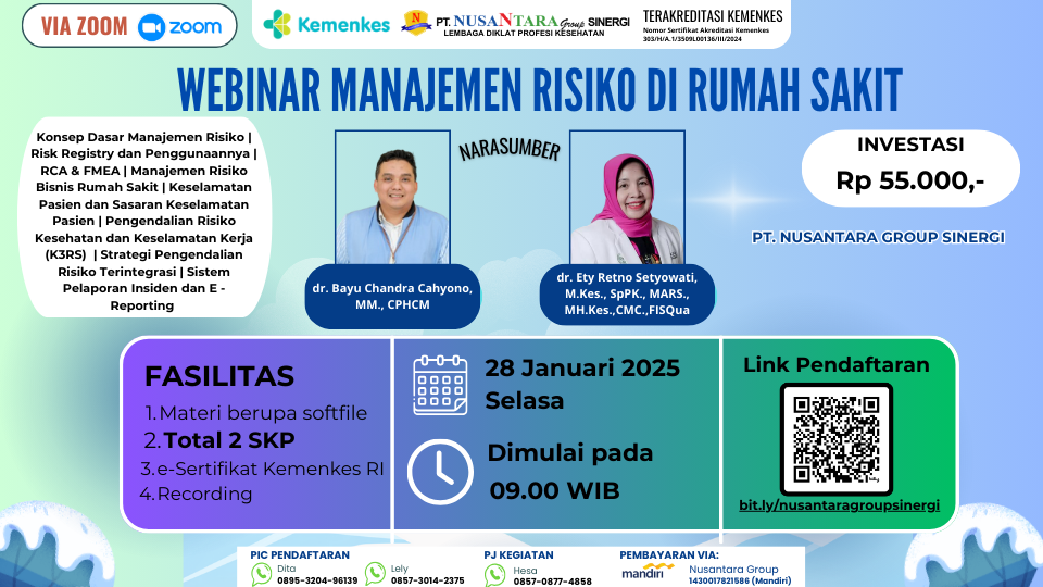 Webinar Manajemen Risiko di Rumah Sakit
