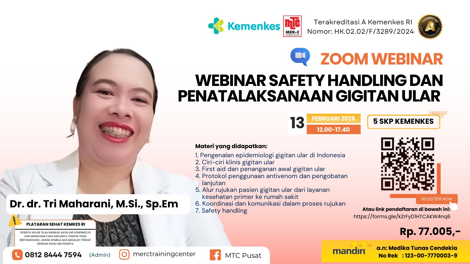 Webinar Safety Handling dan Penatalaksanaan Gigitan Ular