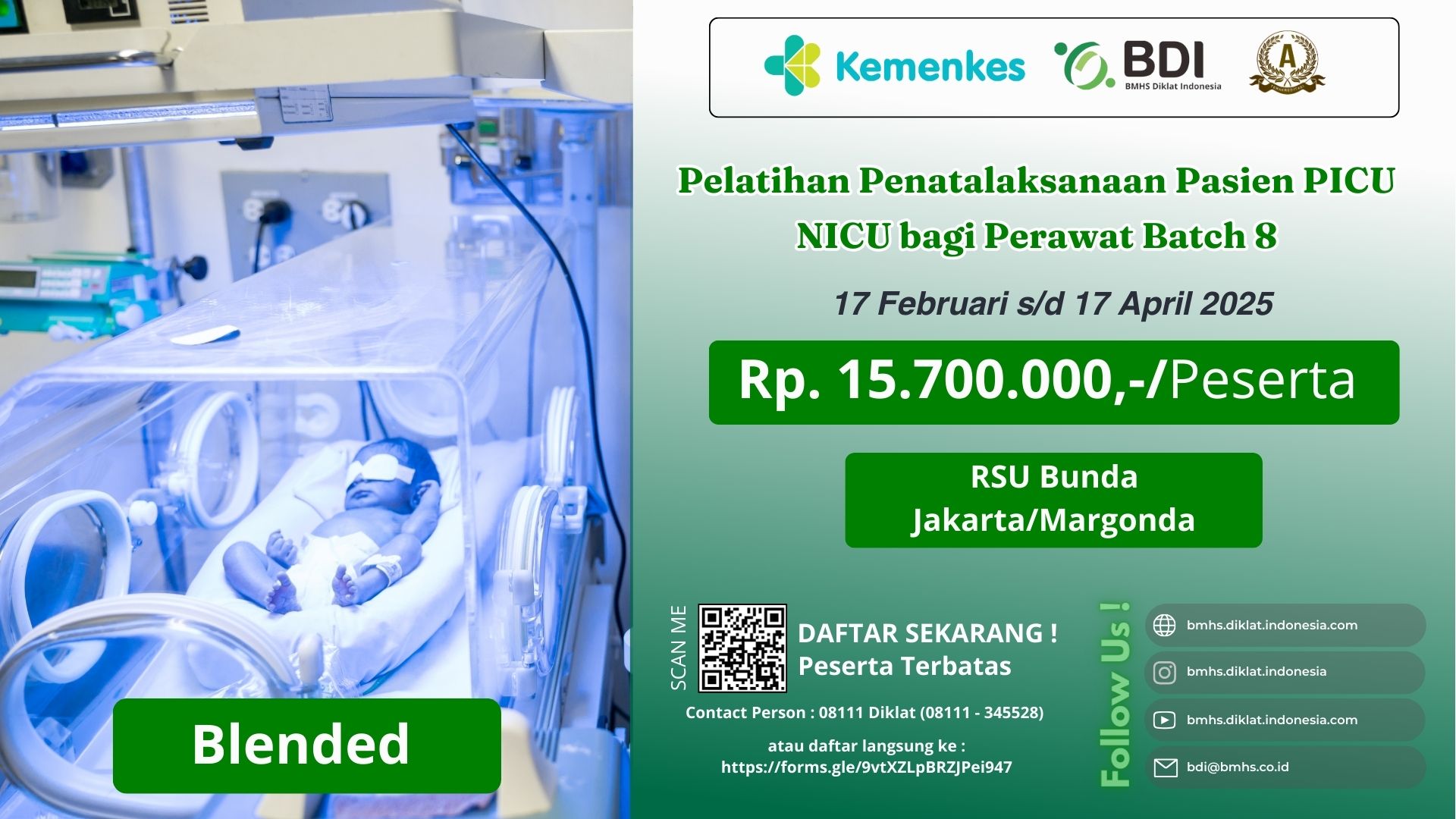 Pelatihan  Penatalaksanaan Pasien PICU NICU bagi Perawat Batch 8