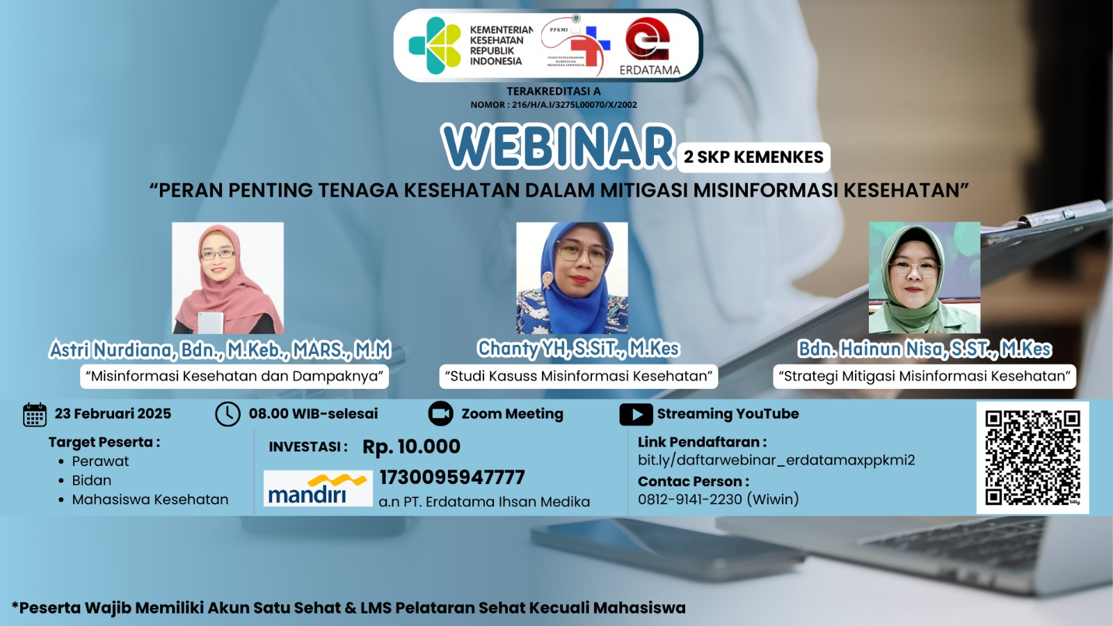 Webinar Peran Penting Tenaga Kesehatan Dalam Mitigasi Misinformasi Kesehatan