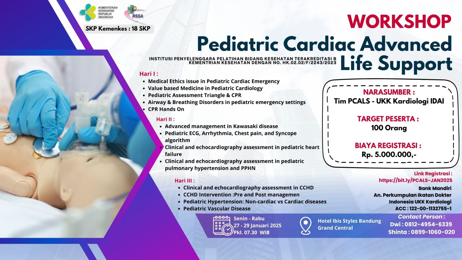 WORKSHOP Pediatric Cardiac Advanced Life Support (PCALS)