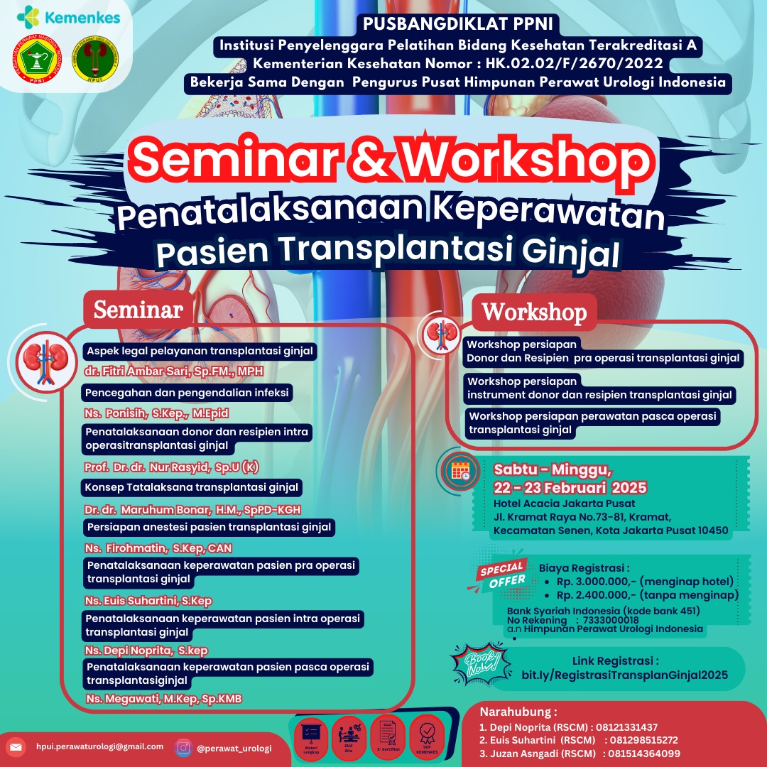 15699-Workshop Penatalaksanaan Keperawatan Pasien Transplantasi Ginjal di Hotel Acacia Jakarta Pusat