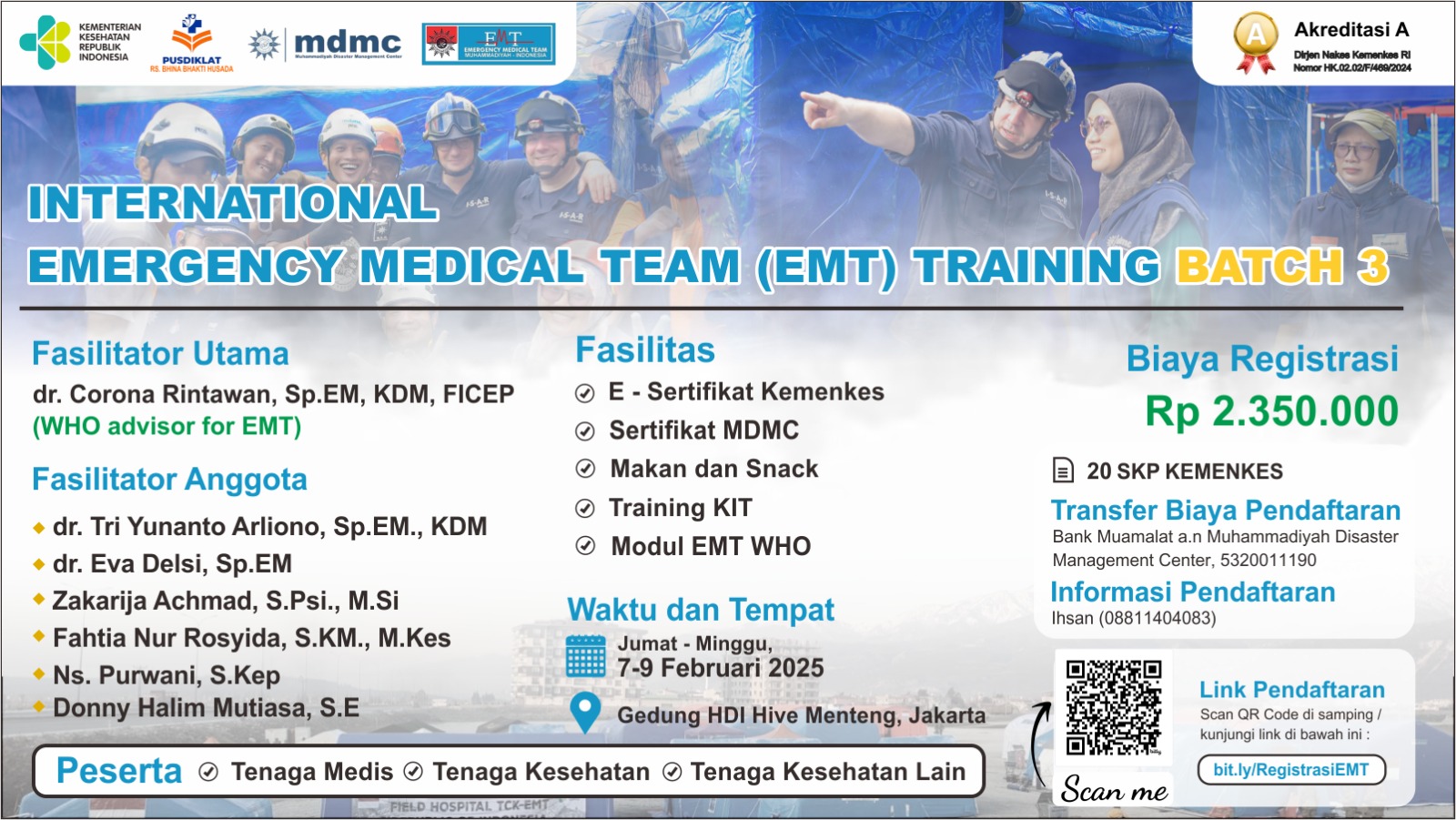 Pelatihan Tim Medis Kedaruratan dan Bencana Internasional Batch 3