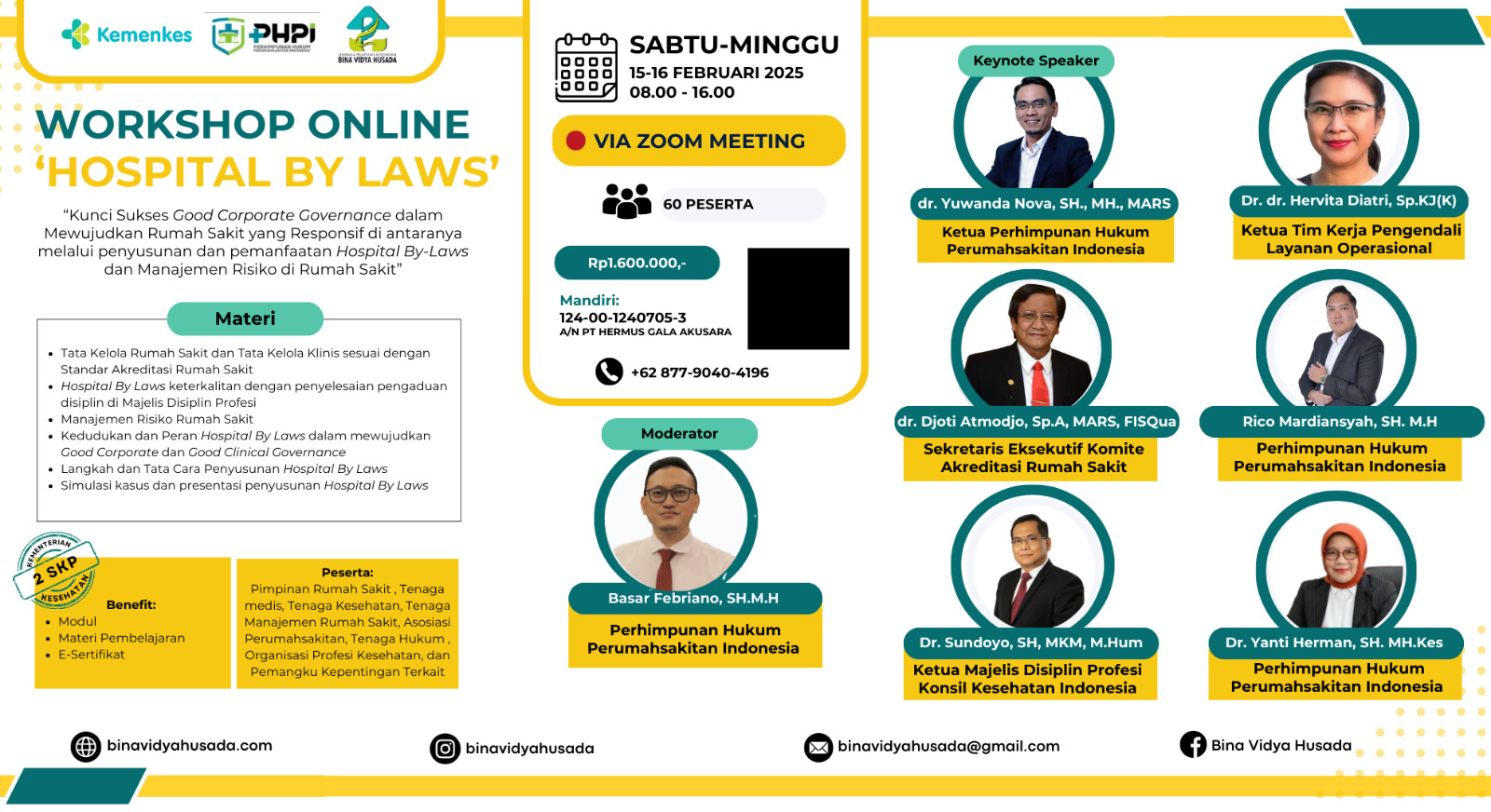 Kunci Sukses Good Corporate Governance dalam Mewujudkan Rumah Sakit yang Responsif Melalui Penysusunan dan pemanfaatan Hospital By-Laws, Manajemen Risiko Rumah Sakit