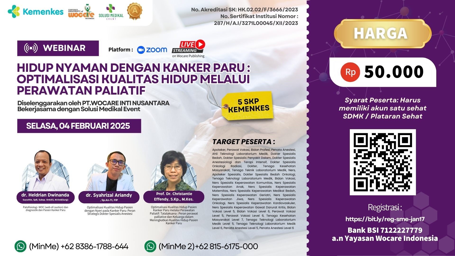 SME27 - HIDUP NYAMAN DENGAN KANKER PARU OPTIMALISASI KUALITAS HIDUP MELALUI PERAWATAN PALIATIF