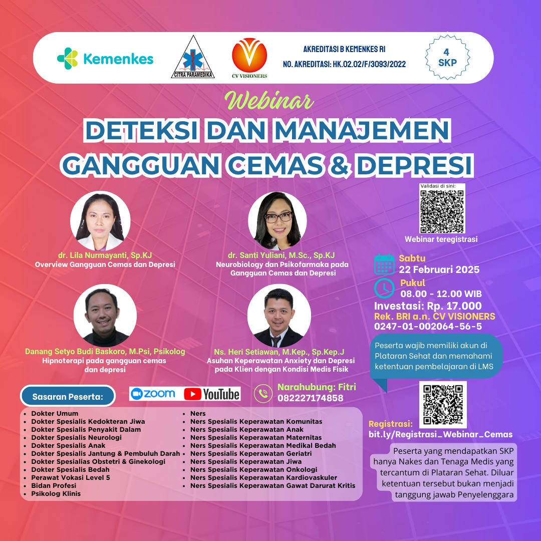 WEBINAR DETEKSI DAN MANAJEMEN GANGGUAN CEMAS DAN DEPRESI