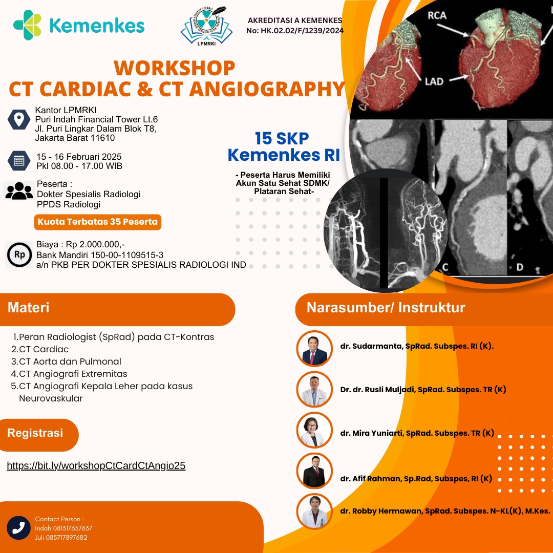 WORKSHOP CT CARDIAC DAN CT ANGIOGRAPHY